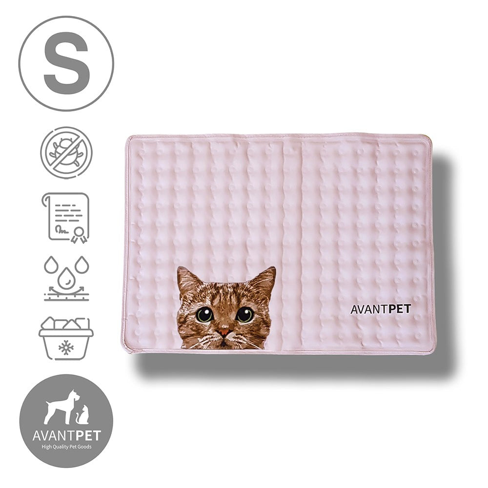 Premium Cooling Mat for Short Hair Cats - Self Cooling Gel Pad for Hot Weather - Perfect for Indoor & Outdoor Use, Travel, and Vet Visits