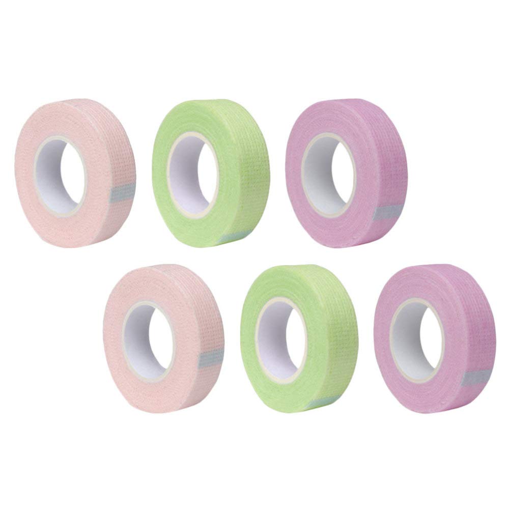 Lurrose 6 Rolls Eyelash Extension Tape - Hypoallergenic Adhesive Fabric Tape for Professional Lash Extensions | Perfect for Salon, Spa & Home Use