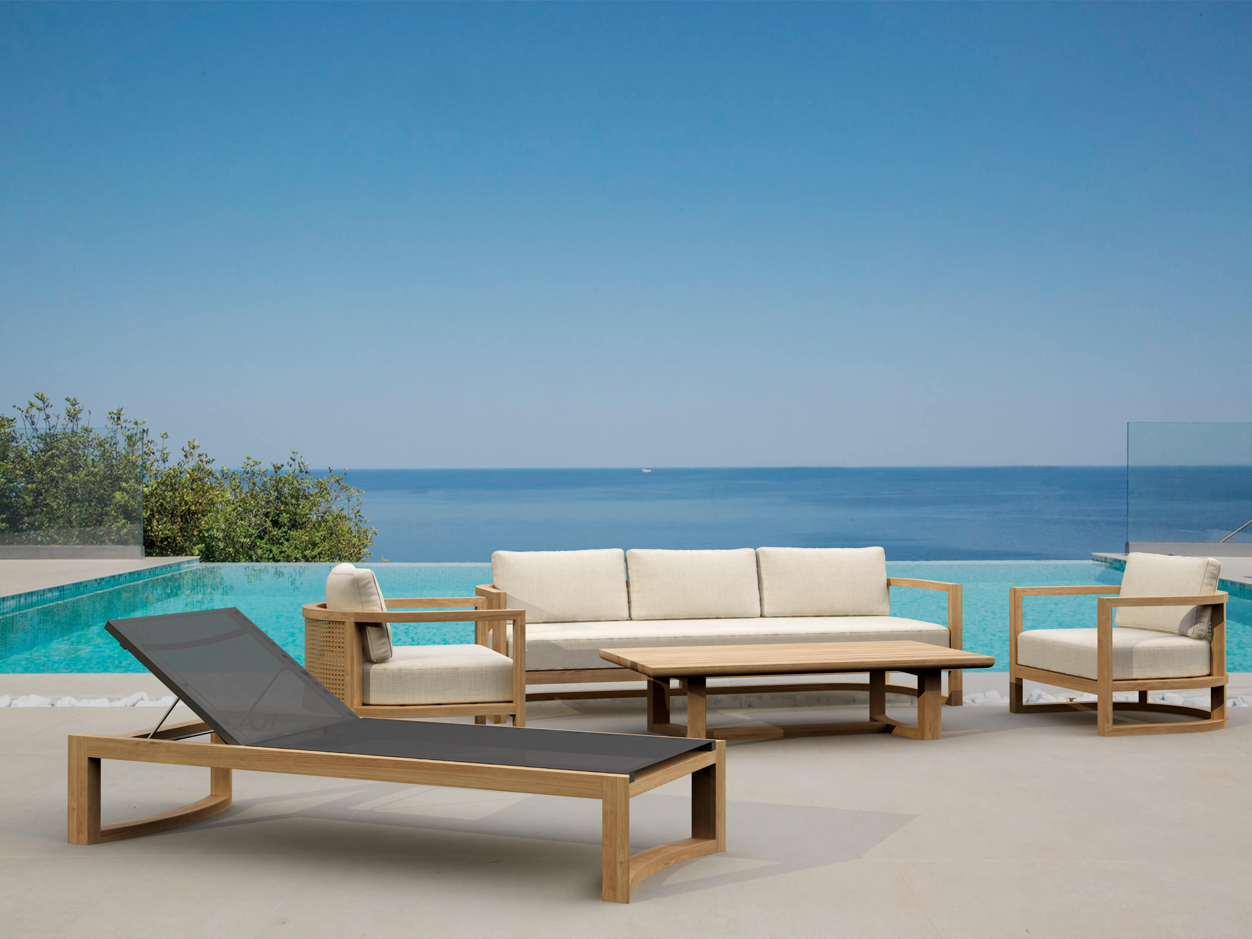 5-Piece Junus Outdoor Deep Seating Set - Patio Furniture with Cushions for Backyard, Garden, Poolside & Deck - Weather-Resistant Wicker Sofa Conversation Set