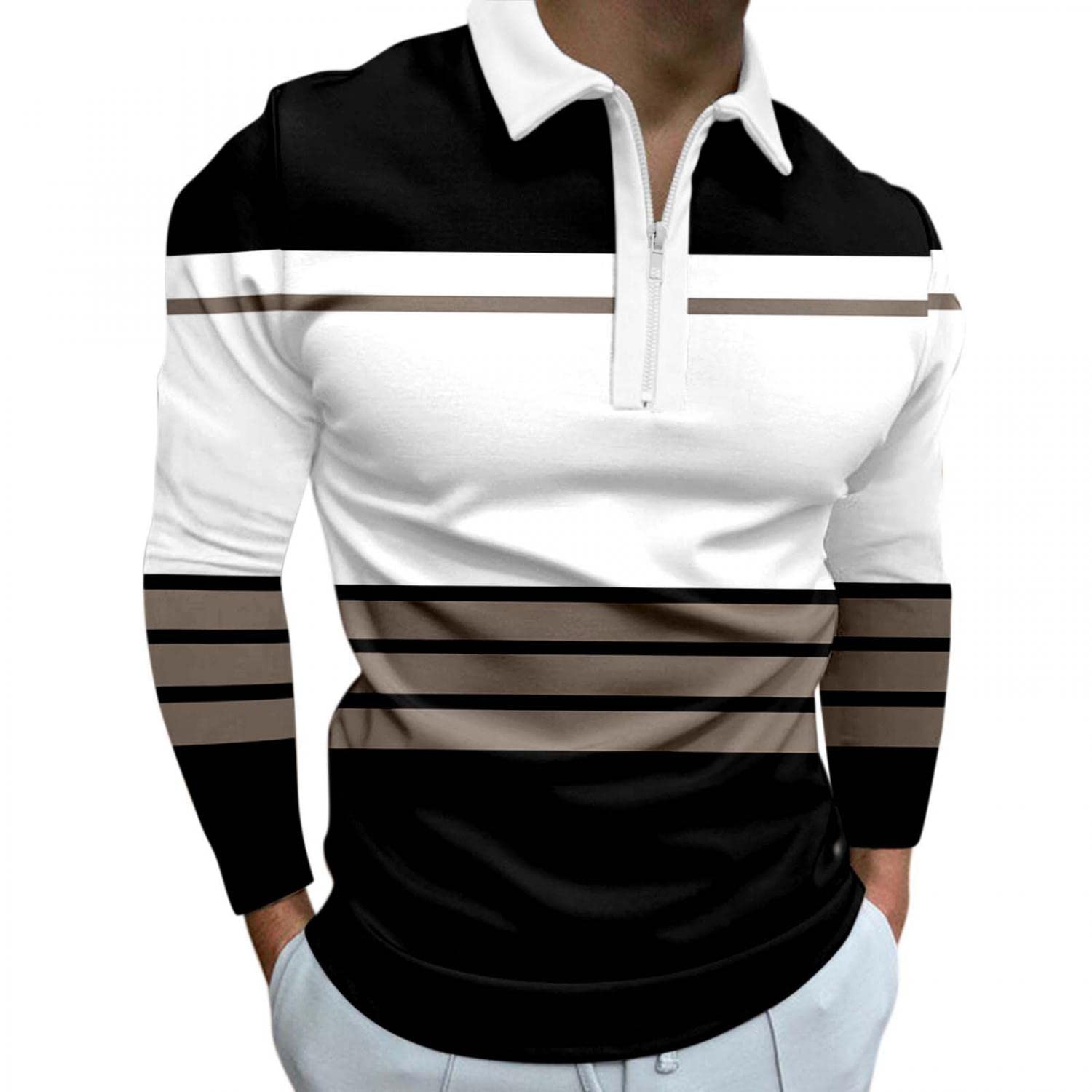 BEUU Men's 3D Lion Wolf Print Long Sleeve T-Shirt - Gym Workout, Hiking, Athletics & Casual Wear - Breathable Fashion Sweatshirt for Outdoor Activities & Street Style