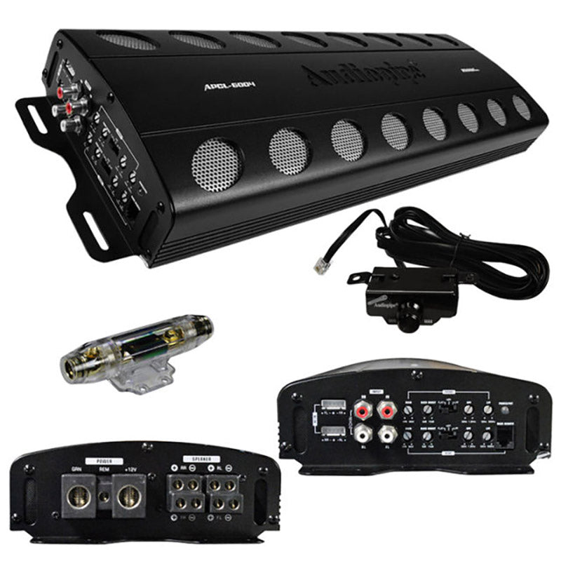 Audiopipe APCL 6004 4-Channel Car Amplifier - High Power 600W RMS for Car Audio System | Perfect for Car Stereo Upgrade, Home Theater & DJ Setup