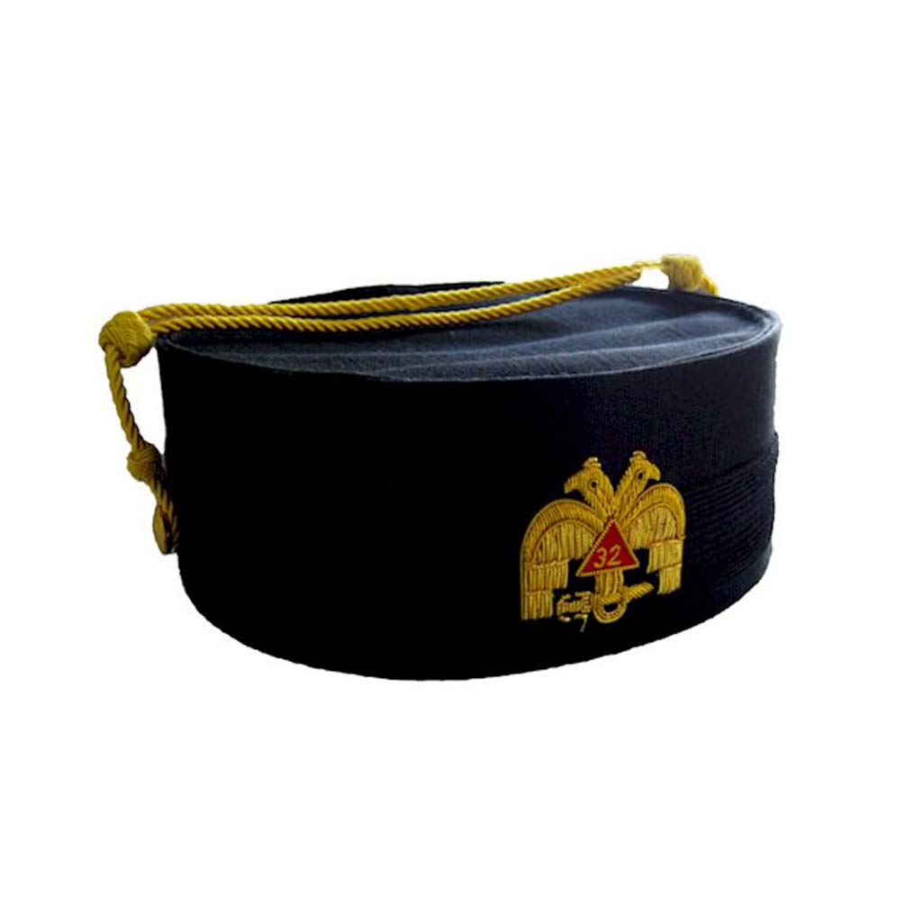 Prince Hall 32nd Degree Scottish Rite Masonic Ceremonial Hat - Official Freemason Regalia for Rituals & Ceremonies - Perfect for Lodge Meetings, Degree Work & Masonic Events