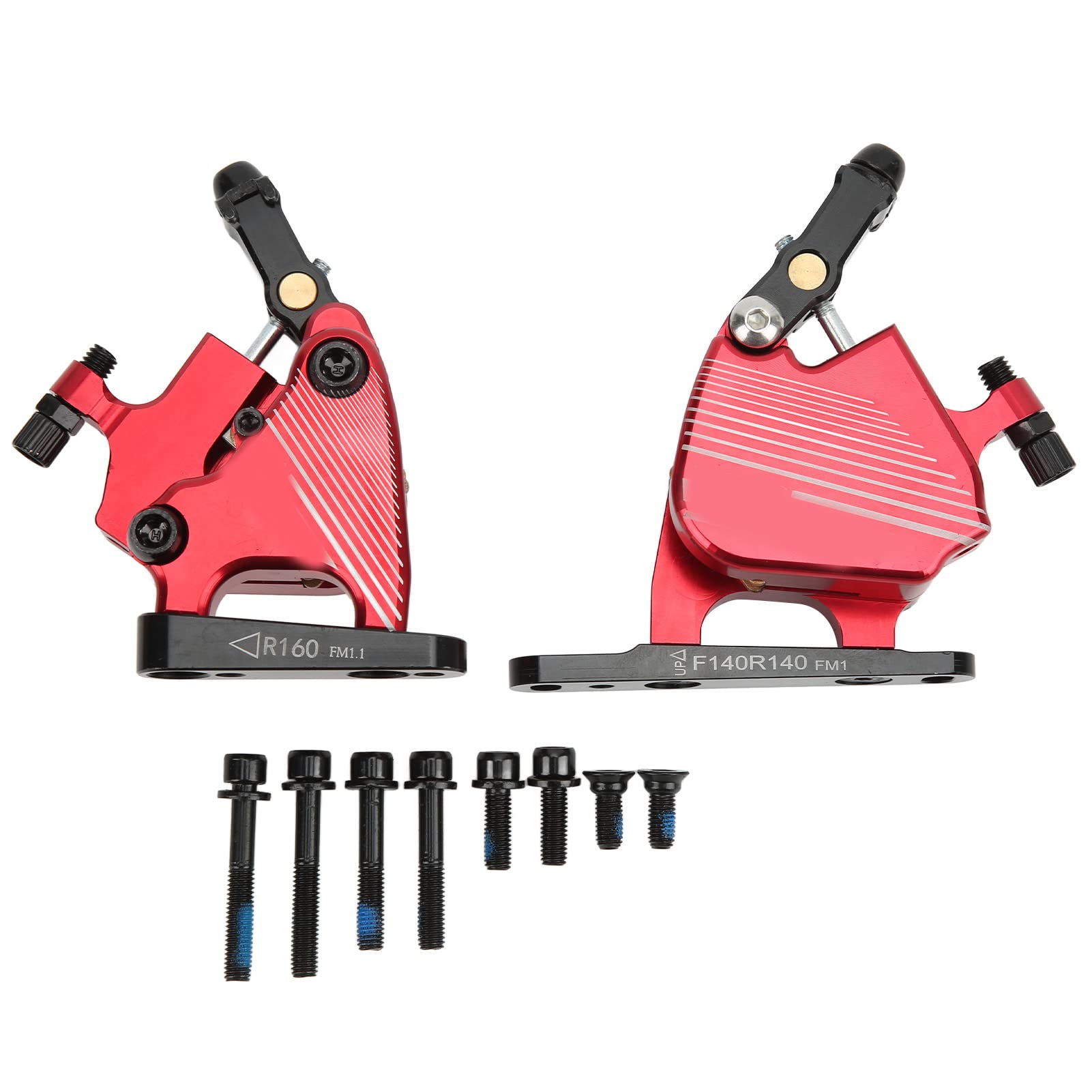 SUNGOOYUE 1 Pair Bicycle Hydraulic Disc Brakes Set - Aluminum Alloy Front & Rear Bike Disc Brake Calipers Replacement for Mountain Bikes, Road Bikes - Perfect for Cycling, Commuting and Off-Road Adventures