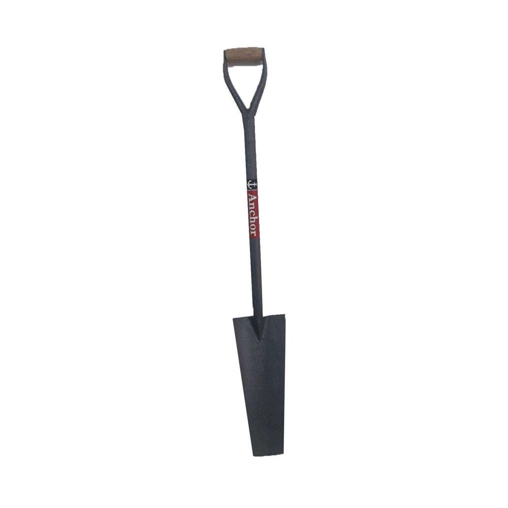 Heavy Duty Anchor Post Hole Spade with Metal Handle & Ergonomic Wooden Grip - Perfect for Fence Installation, Gardening, and Landscaping Projects