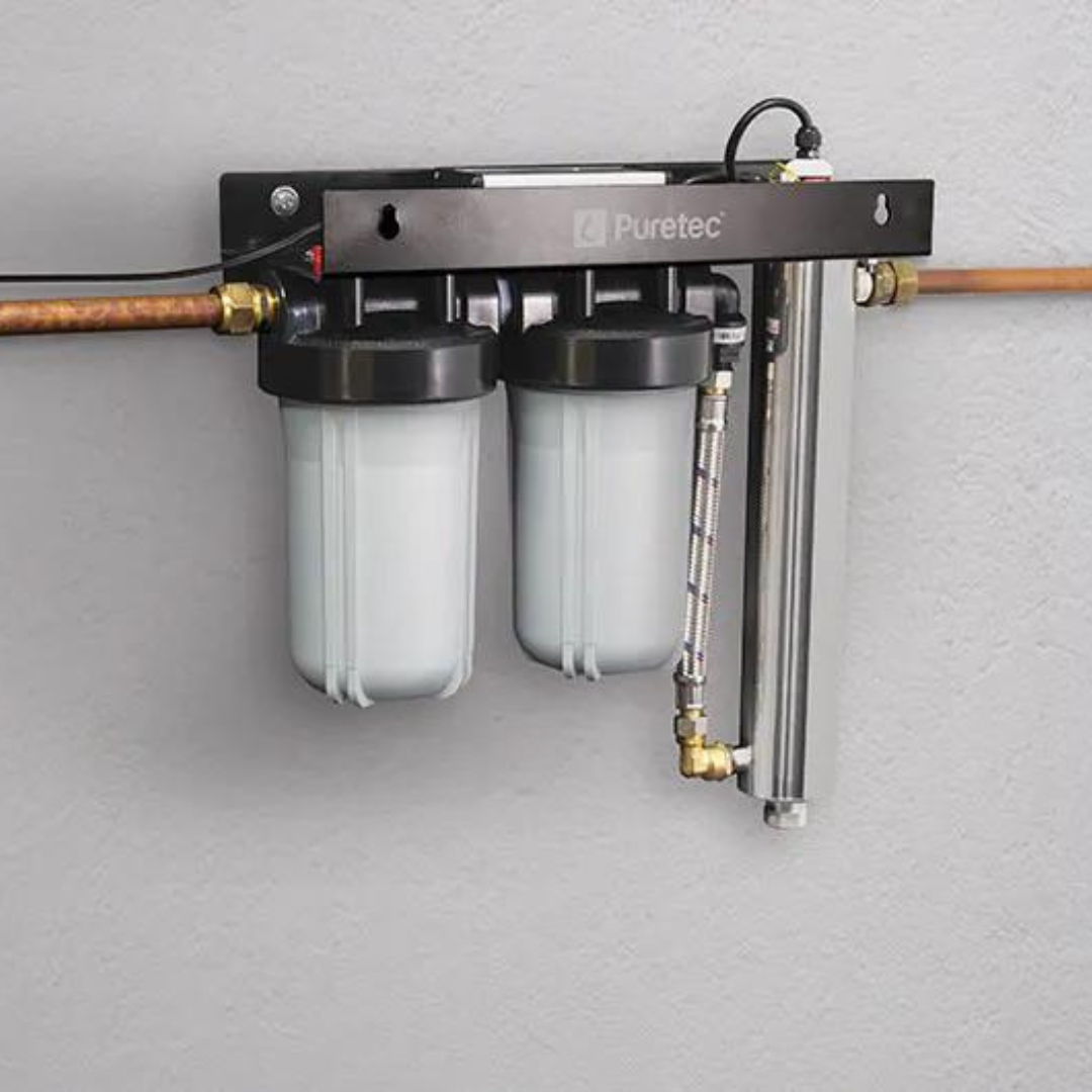 Puretec WU UV150 Affordable 10 x 4.5 Whole House Water Filtration System (60LPM) - Clean Water for Drinking, Showering & Household Use