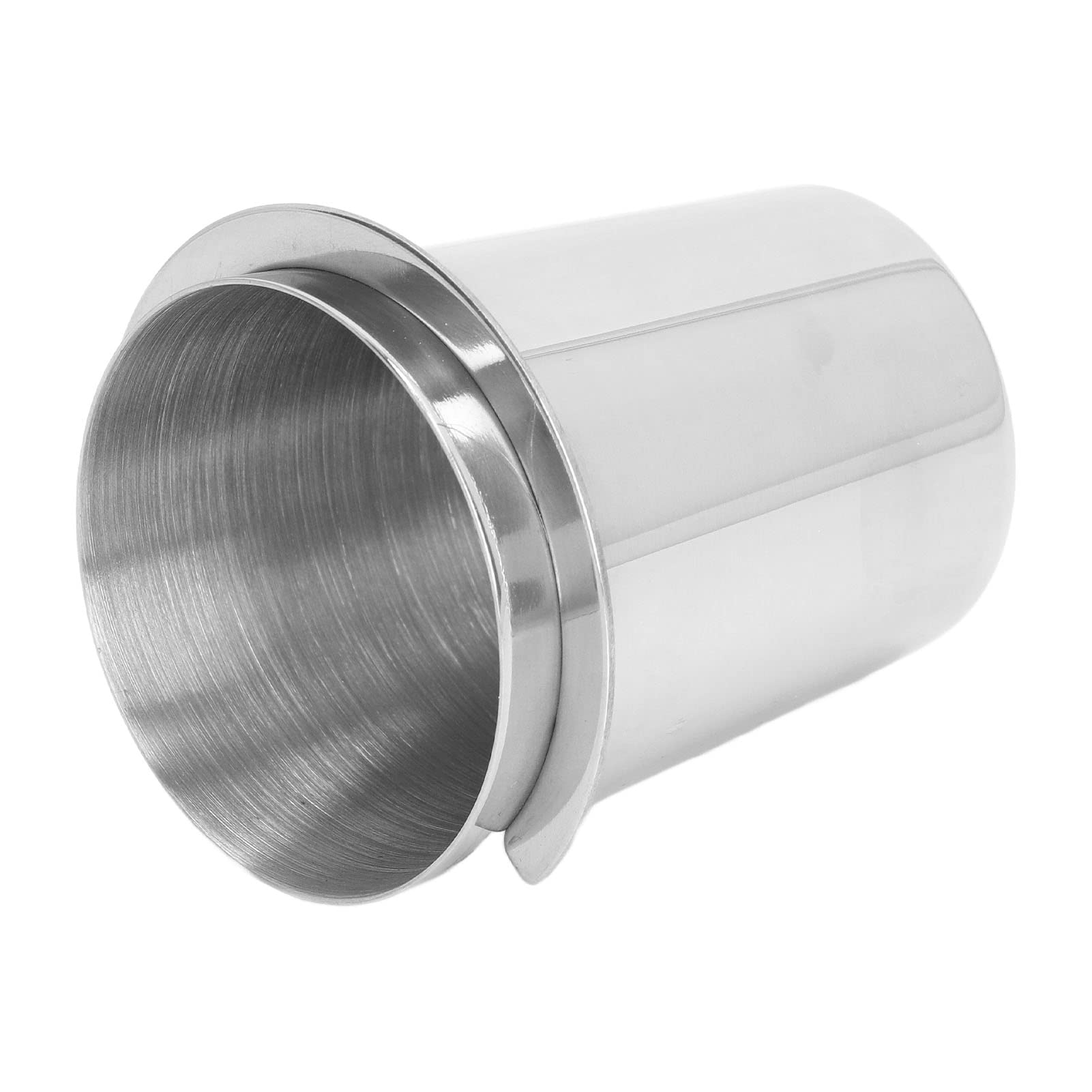 Premium 120ml Coffee Powder Feeder Cup - Silver Stainless Steel Dosing Scoop for Espresso, French Press & Pour Over | Perfect for Home Baristas & Coffee Enthusiasts