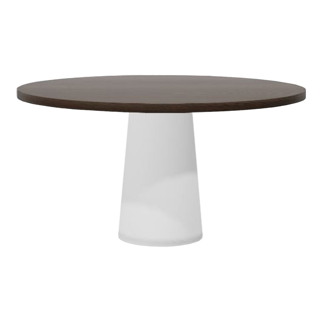 Modern Round Container Dining Table with Medium Base - Perfect for Small Spaces, Apartments & Outdoor Patios