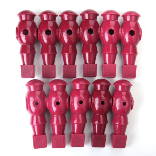 Milageto 11Pcs 5/8'' Replacement Foosball Players - Burgundy Soccer Table Men for Professional Indoor Game Accessories | Perfect for Home, Bar, and Game Room Entertainment
