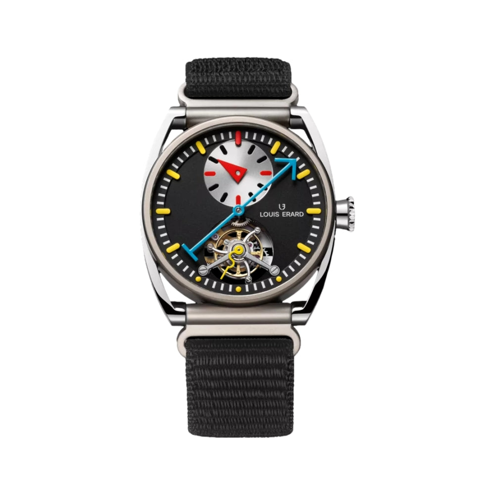 Louis Erard x Alain Silberstein Excellence Le Régulateur Tourbillon Black Luxury Watch - Perfect for Business Meetings, Formal Events & Watch Collectors