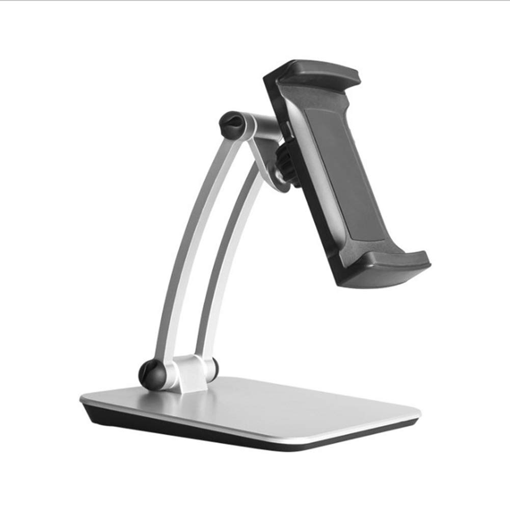 NewshijieCOb Foldable Adjustable Phone Stand - Universal Desktop Holder for iPhone 11 Pro/XS/XS Max/XR/X/8, iPad Mini & Nintendo Switch (Silver) | Perfect for Home Office, Gaming & Video Watching