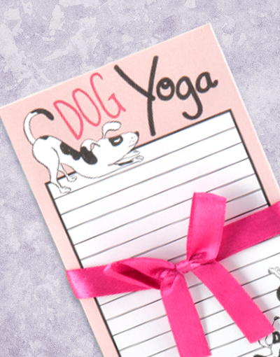Dog Yoga Shopping List Pads - Cute Pet Reminder Notepads for Dog Owners | Perfect for Grocery Lists, To-Do Lists & Yoga Class Planning