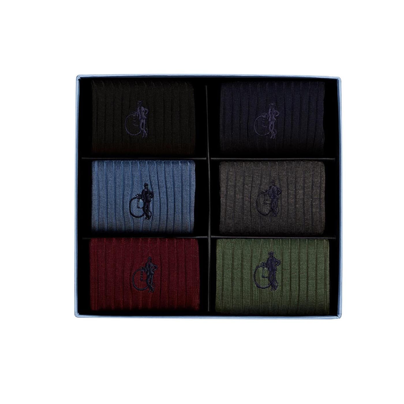 Simply Sartorial Socks - 6 Pair Gift Box Set | Premium Cotton Dress Socks for Men | Perfect for Business, Office & Formal Occasions