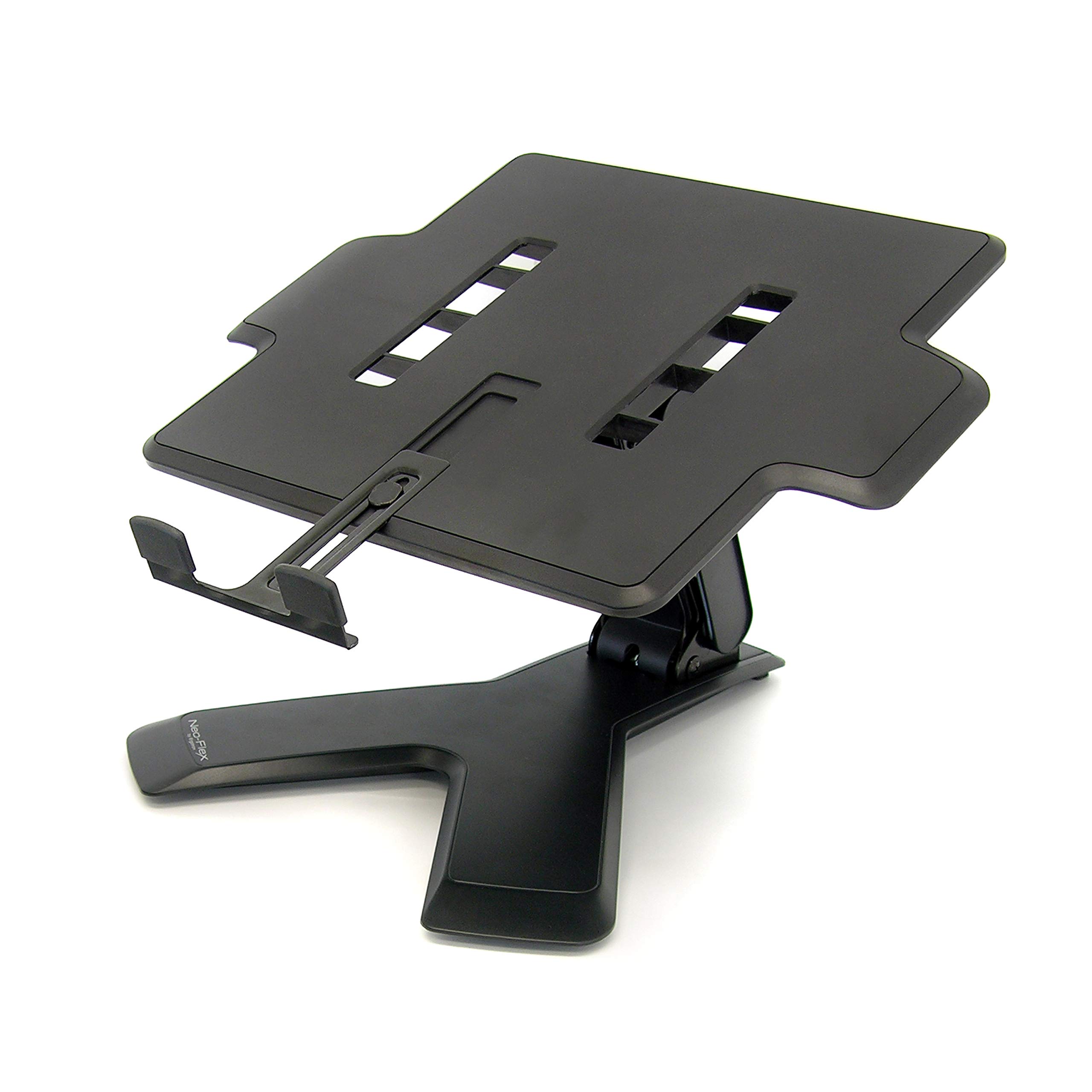 Ergotron Neo-Flex Adjustable Laptop Stand - 6 Inch Height Adjustable Desktop Riser for Laptops Up to 21 Inches - Black | Perfect for Home Office, Standing Desk & Workspace Ergonomics