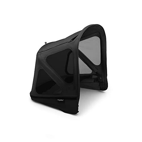 Bugaboo Donkey Breezy Sun Canopy Stroller Accessory - UPF 50+ Sun Protection & Ventilation Panels, Midnight Black | Perfect for Outdoor Walks, Beach Trips & Sunny Day Adventures with Baby