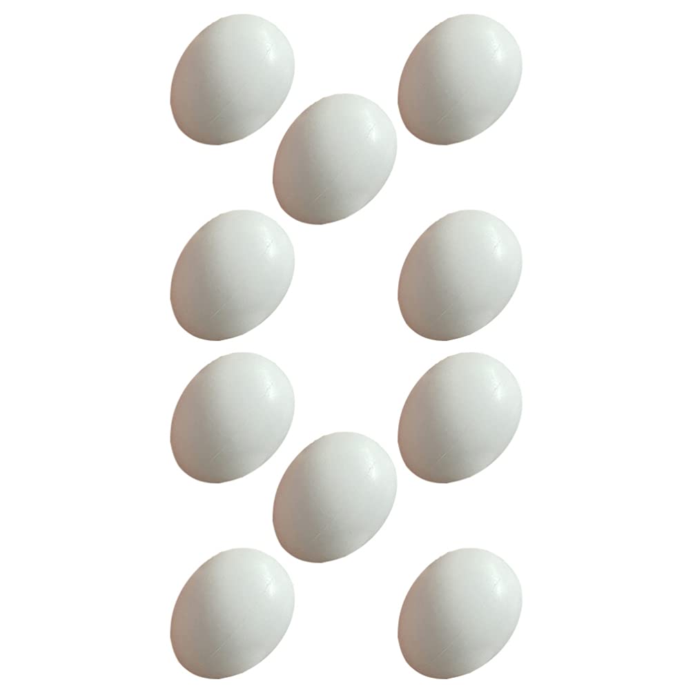 Realistic Fake Bird Eggs - Premium White Plastic Dummy Eggs for Bird Breeding & Nesting, 10pcs - Perfect for Poultry Farms, Bird Training, and Educational Displays