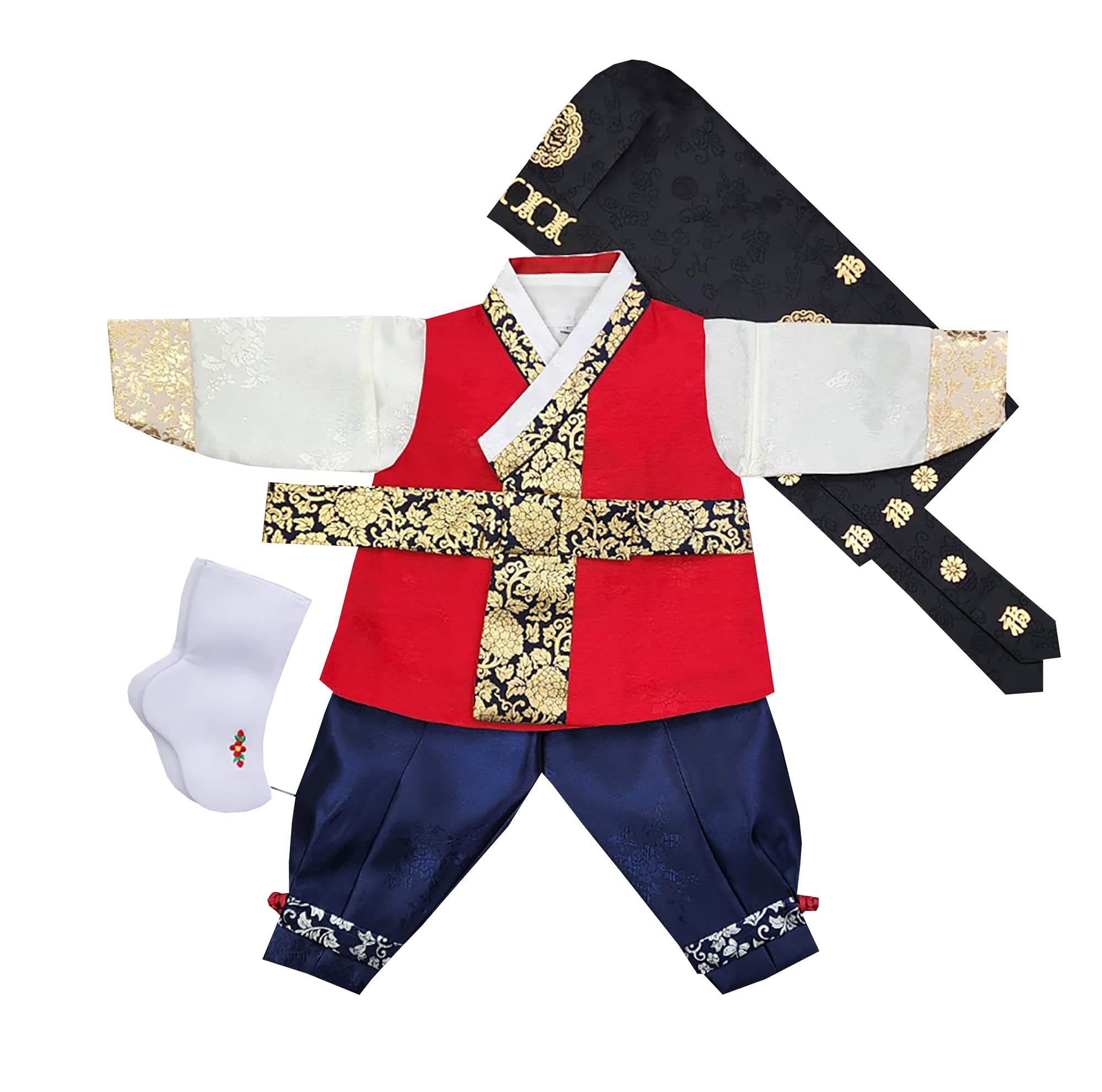 Korean Traditional Hanbok for Baby Boy - 1st Birthday Dol Party Outfit OSBR01 | Authentic Korean Culture Celebration Attire for Special Occasions