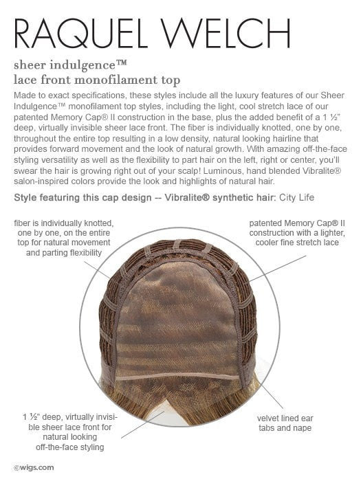 City Life Synthetic Lace Front Wig with Mono Top - Natural Looking Human Hair Replacement for Women | Perfect for Cosplay, Daily Wear & Special Occasions