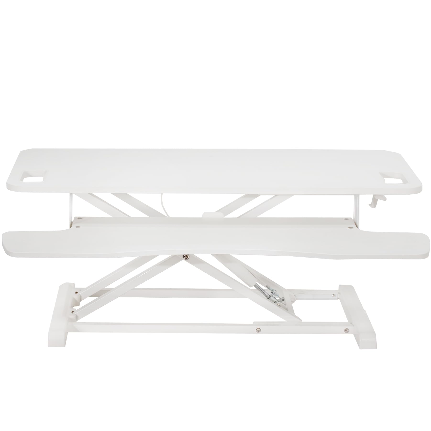 VIVO K Series 38 Inch Height Adjustable Sit to Stand Desk Converter - Dual Monitor & Laptop Workstation with Wide Keyboard Tray, White (DESK-V037KW) - Perfect for Home Office, Gaming & Ergonomic Workspace Setup