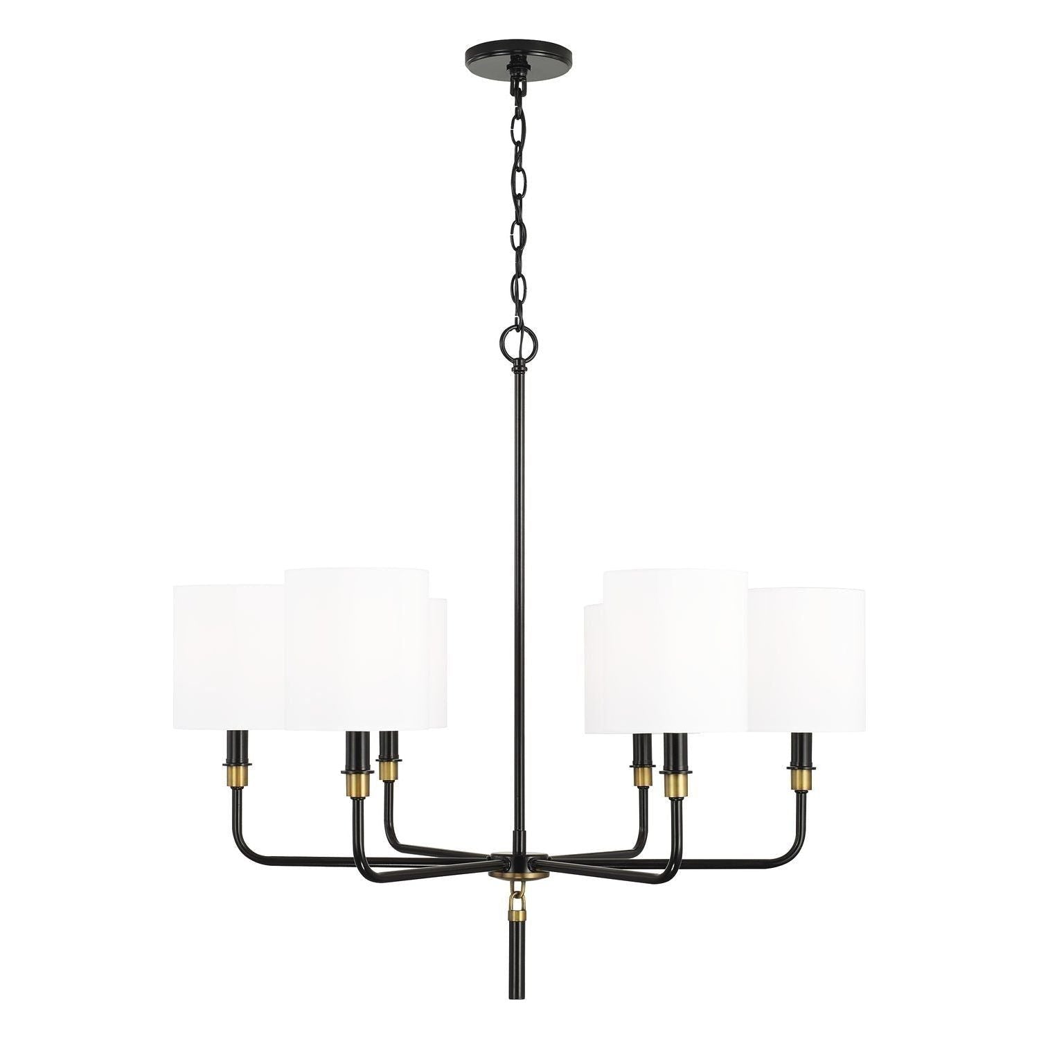 Beckham 6-Light Modern Chandelier - Elegant Crystal Ceiling Light Fixture for Dining Room, Living Room & Bedroom