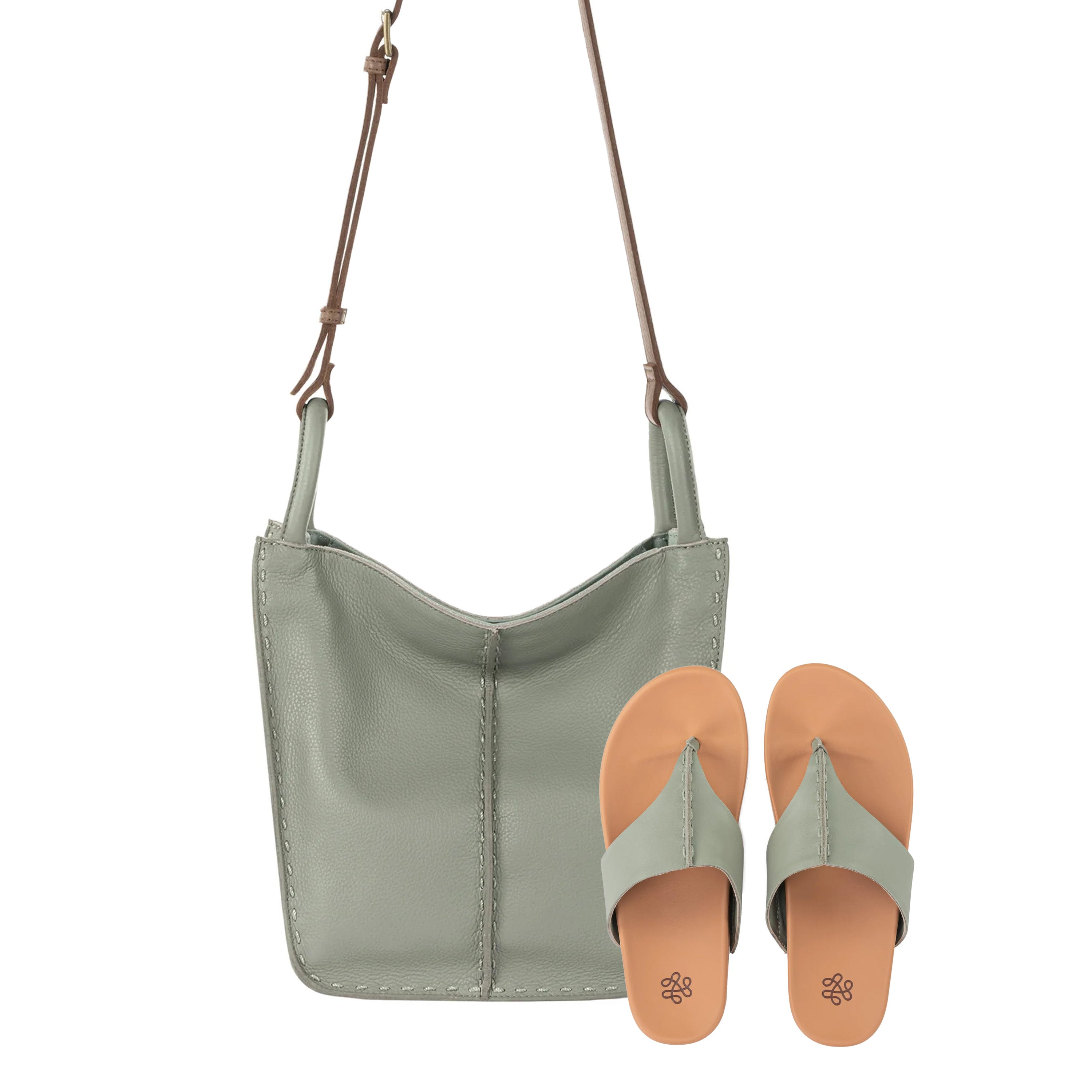 Los Feliz Crossbody Bag & Everly Sandal Gift Set for Women - Perfect for Travel, Beach & Summer Outfits