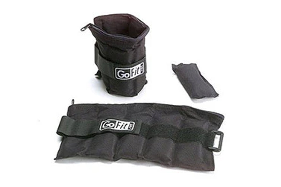 GoFit Adjustable Ankle Weights 5lb Pair - Adjustable Ankle Weights for Women & Men - Comfortable Fitness Weights for Walking, Running, Workouts & Home Exercise
