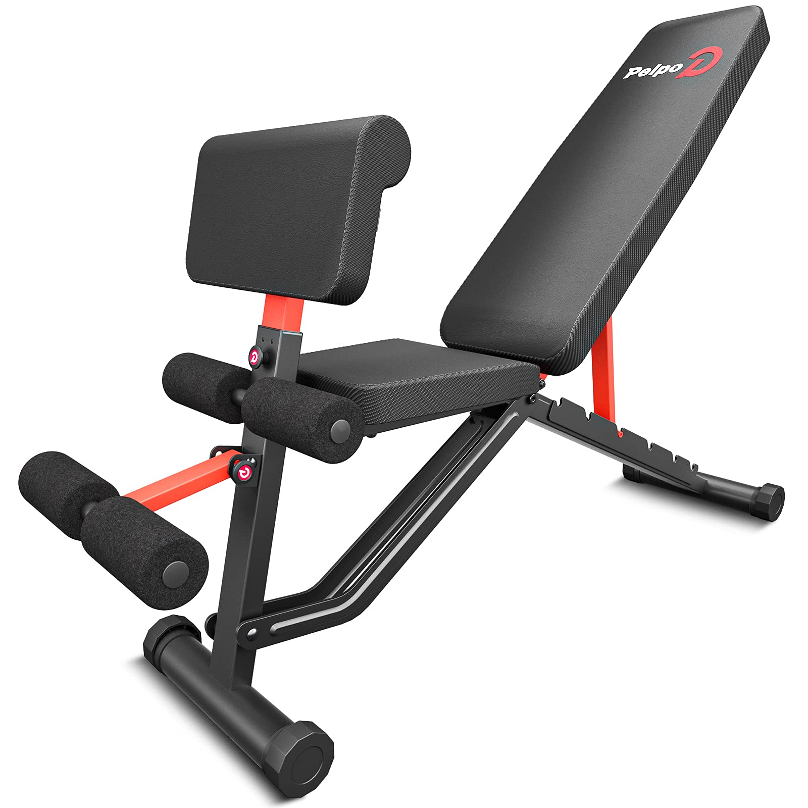 Pelpo Adjustable Weight Bench - Folding Workout Bench for Home Gym & Full Body Training