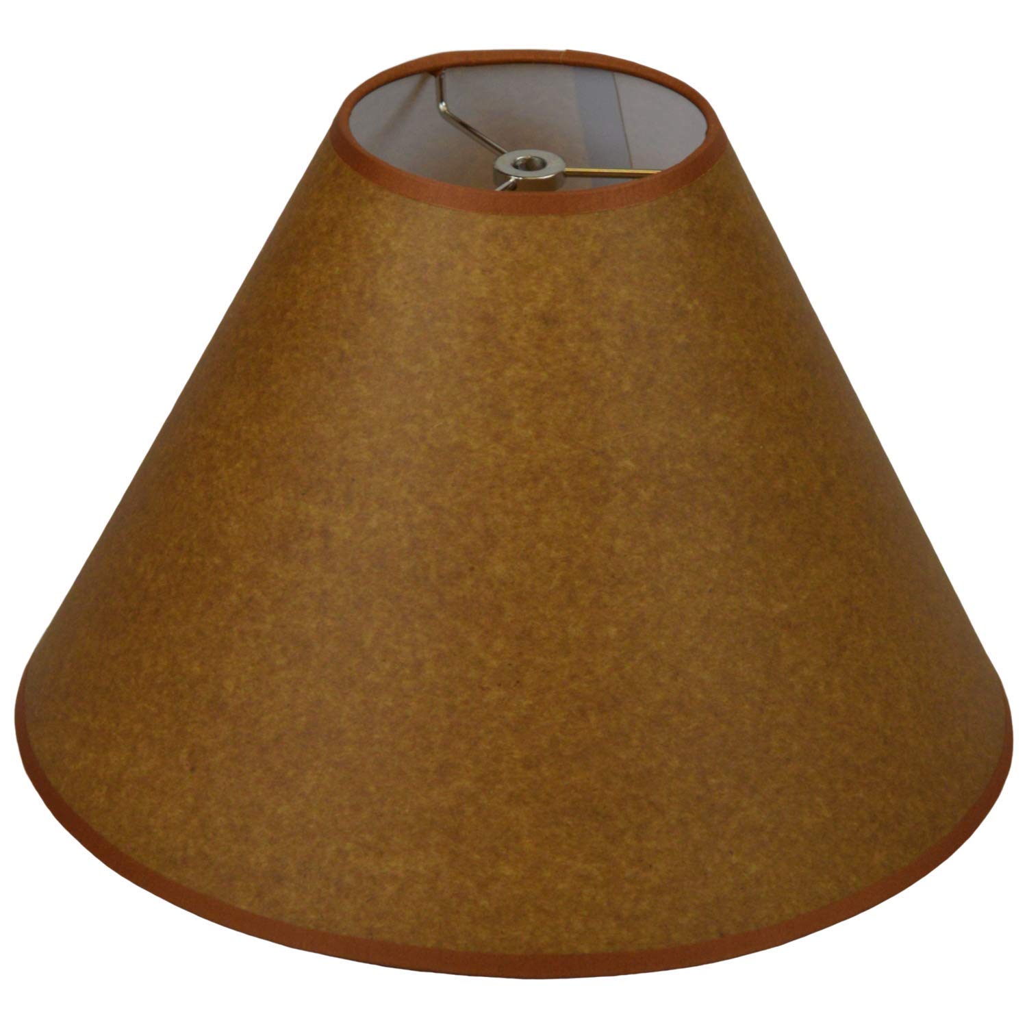 5x14x10 Inch Paper Oiled Kraft Lampshade with Spider Washer Attachment - Perfect for Table Lamps, Floor Lamps & Living Room Lighting Decor