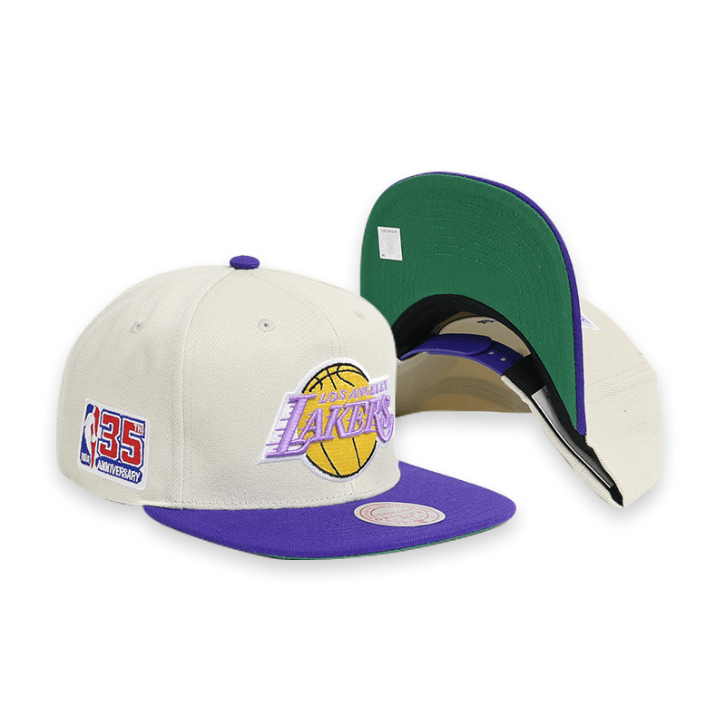 Los Angeles Lakers 35th Anniversary Snapback Hat - Adjustable Side Snapback Cap for Men & Women - Perfect for Basketball Games, Sports Events & Streetwear Fashion