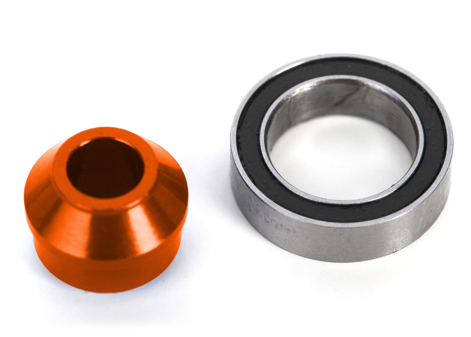 High-Quality Aluminum Bearing Adapter with 10x15x4 Bearing - Durable Orange Industrial Bushing for Machinery, Automotive, and DIY Projects