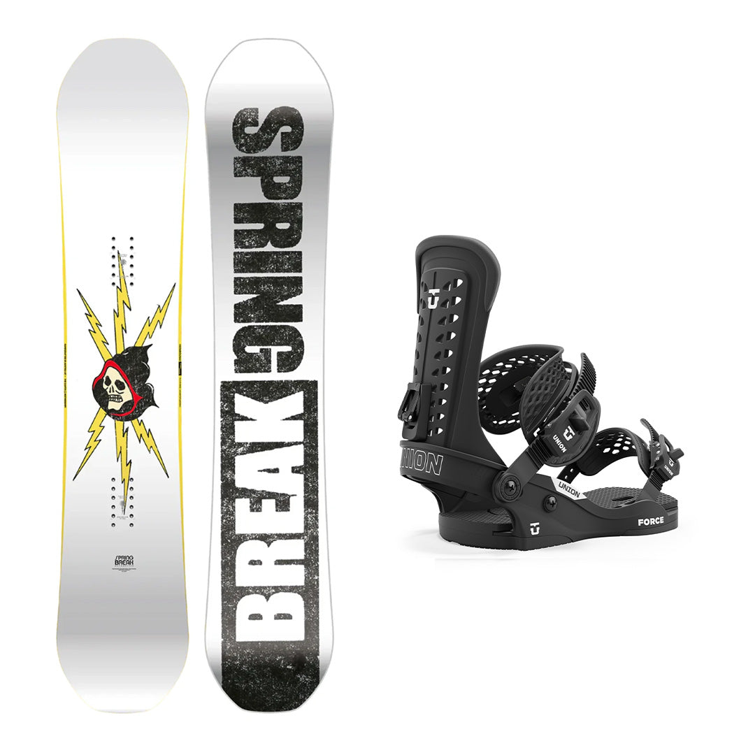 **CAPiTA Spring Break Resort Twin Snowboard 2025 with Men's Union Force Classic Bindings – Perfect for Freestyle, Park & All-Mountain Riding**