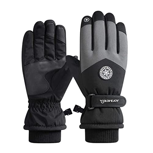 Waterproof Ski Gloves for Men & Women - Winter Snowboard Riding Gloves with Touchscreen - Warm & Durable for Skiing, Snowboarding & Outdoor Activities