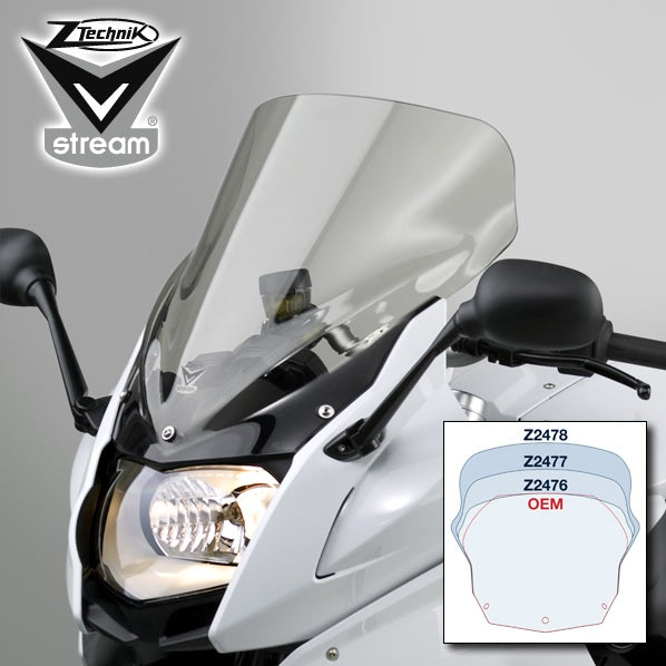 ZTechnik F800GT VStream Touring Windshield - Clear Motorcycle Windshield for BMW F800GT - Perfect for Long Distance Riding & Highway Commuting