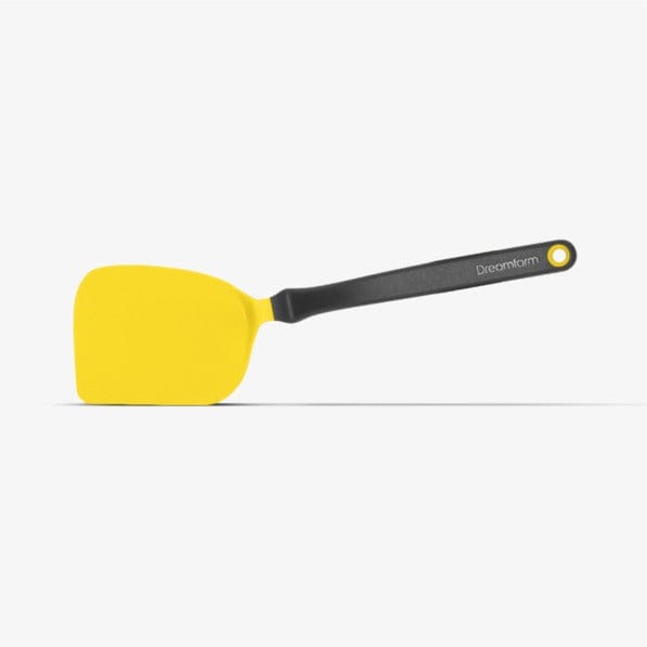 Dreamfarm Mini Chopula - Small Silicone Spatula for Cooking, Baking & Mixing - Heat Resistant & Non-Stick - Perfect for Small Bowls, Jars & Containers - Yellow Kitchen Utensil