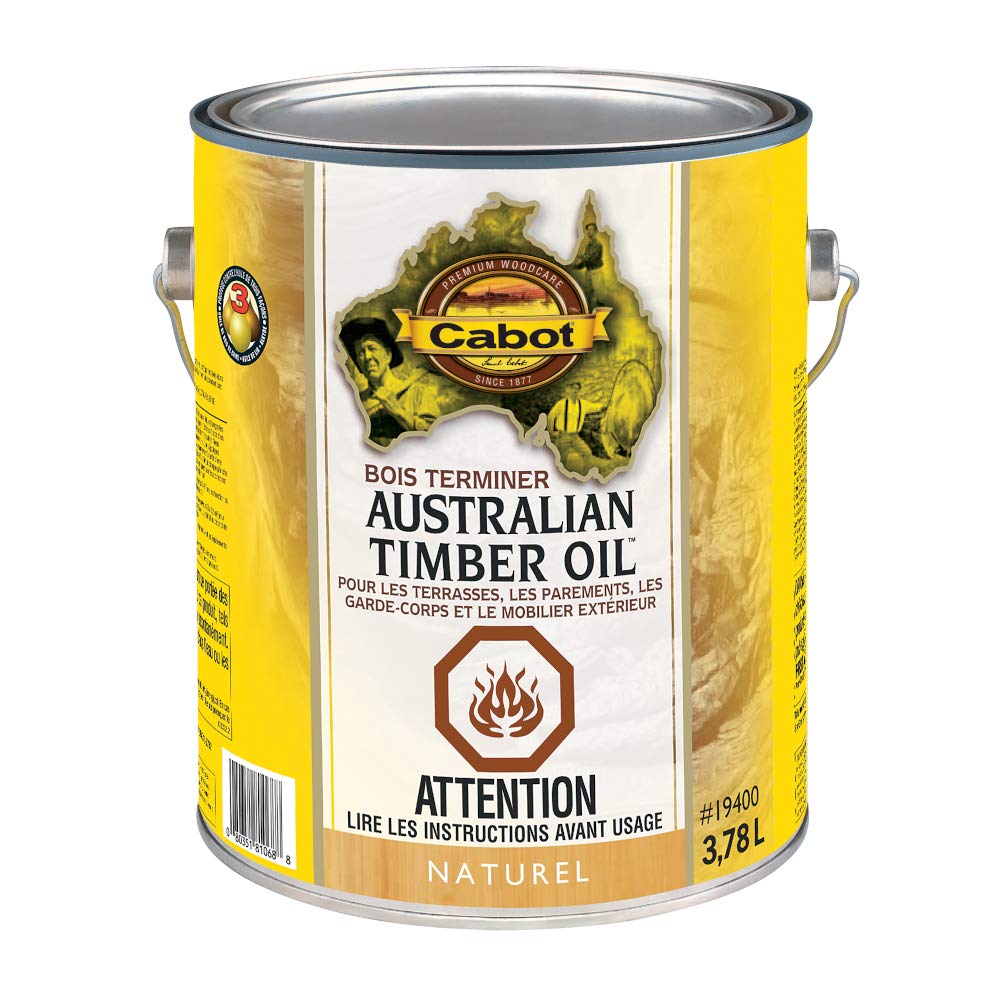 Australian Timber Oil Low VOC Natural 3.78L (1 Gallon) - Premium Wood Stain & Protector for Decks, Fences & Outdoor Furniture
