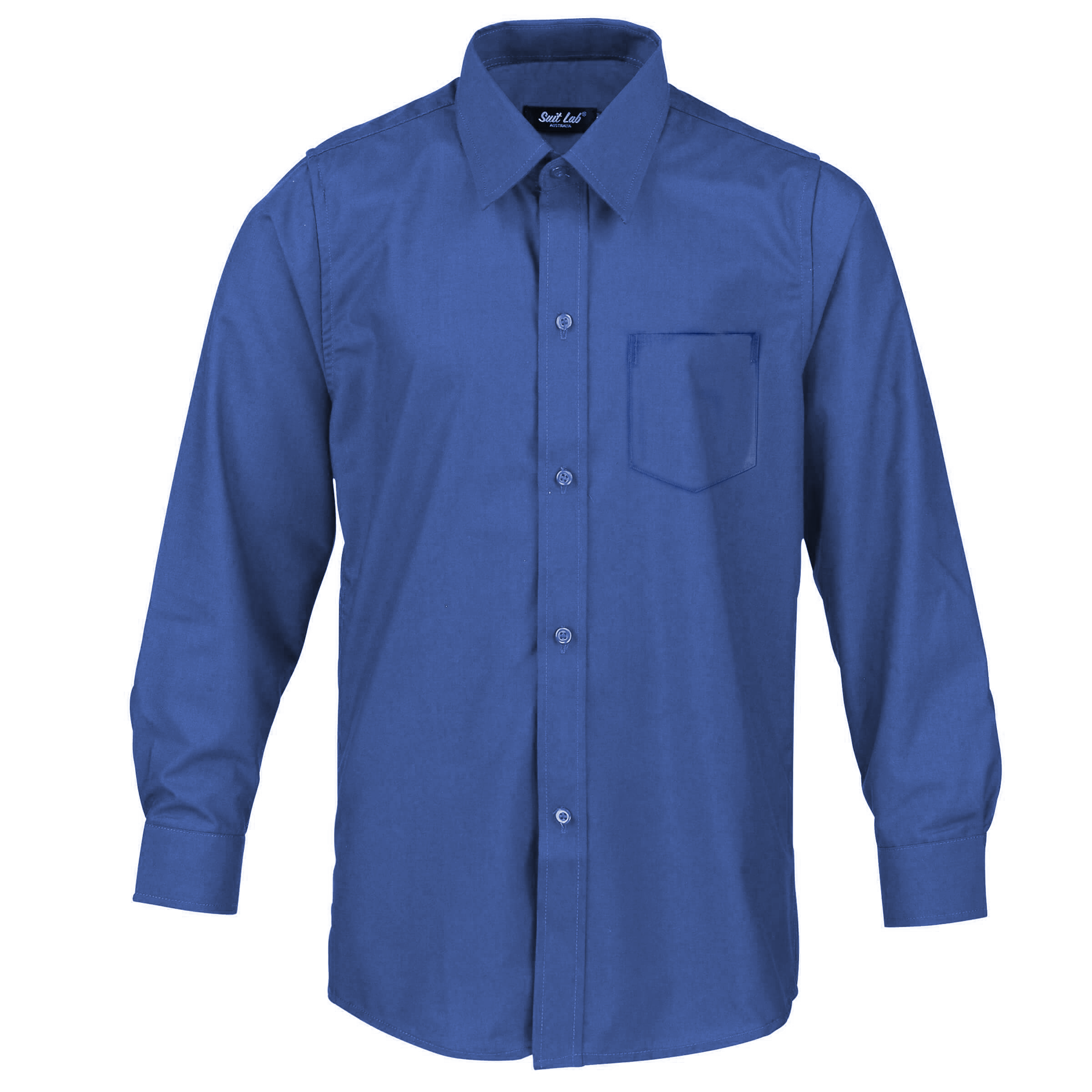 Boys Blue Formal Dress Shirt for School, Weddings & Special Occasions | Premium Cotton Comfort Fit