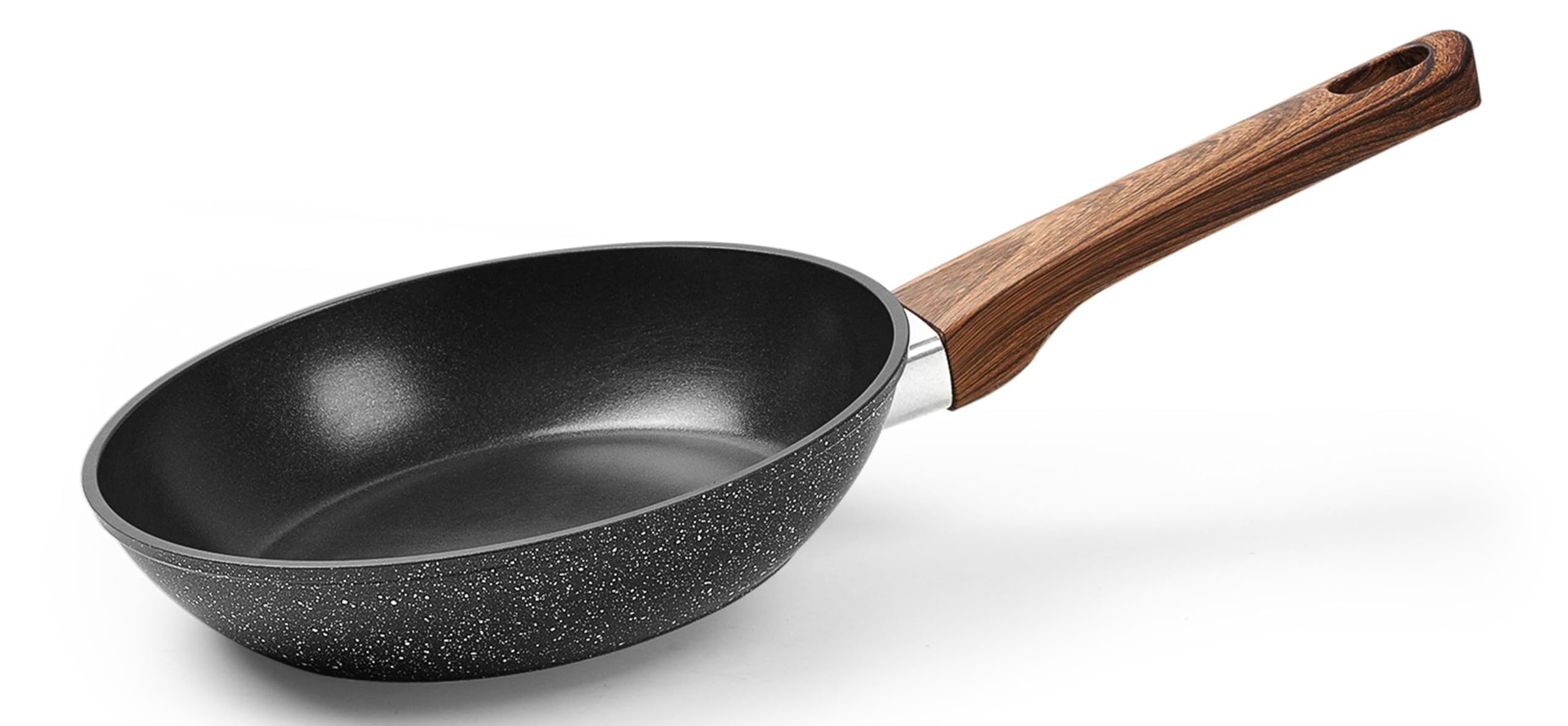 **9.5 Inch Nonstick Frying Pan - Black Non-Toxic Skillet, Oven & Induction Safe, PFOA Free - Perfect for Eggs, Omelettes & Everyday Cooking**