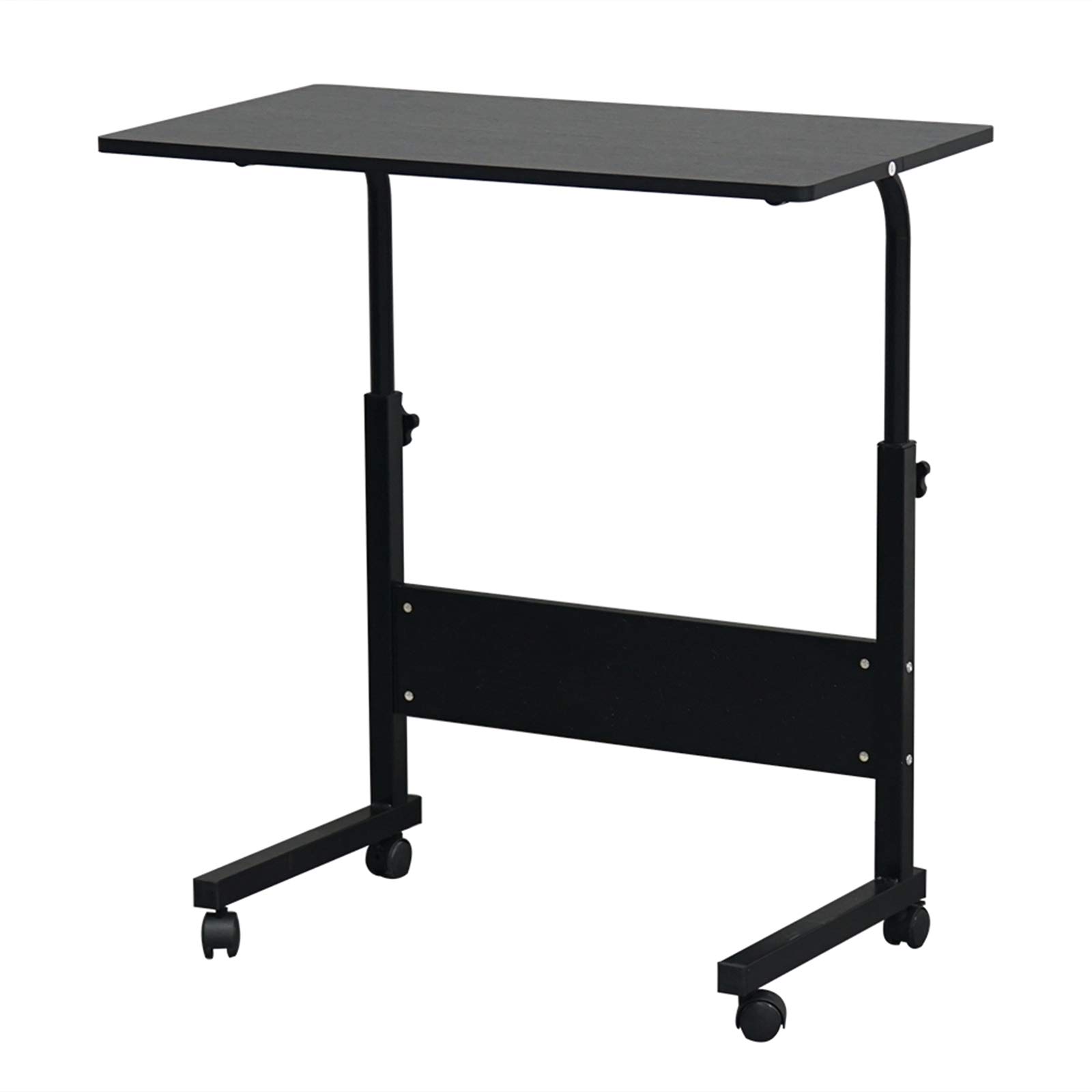 Adjustable Height Rolling Side Table with Wheels - 32