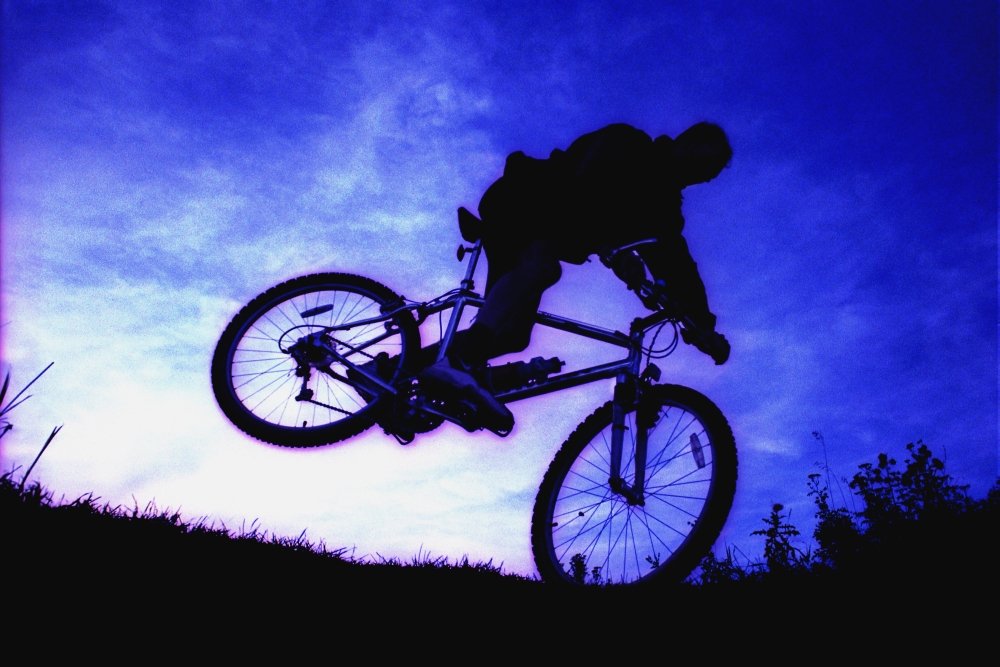 Stunt Bicycle Poster Print - 34x22 Inches Wall Art Decor for Kids Room, Teen Bedroom & Bike Enthusiasts