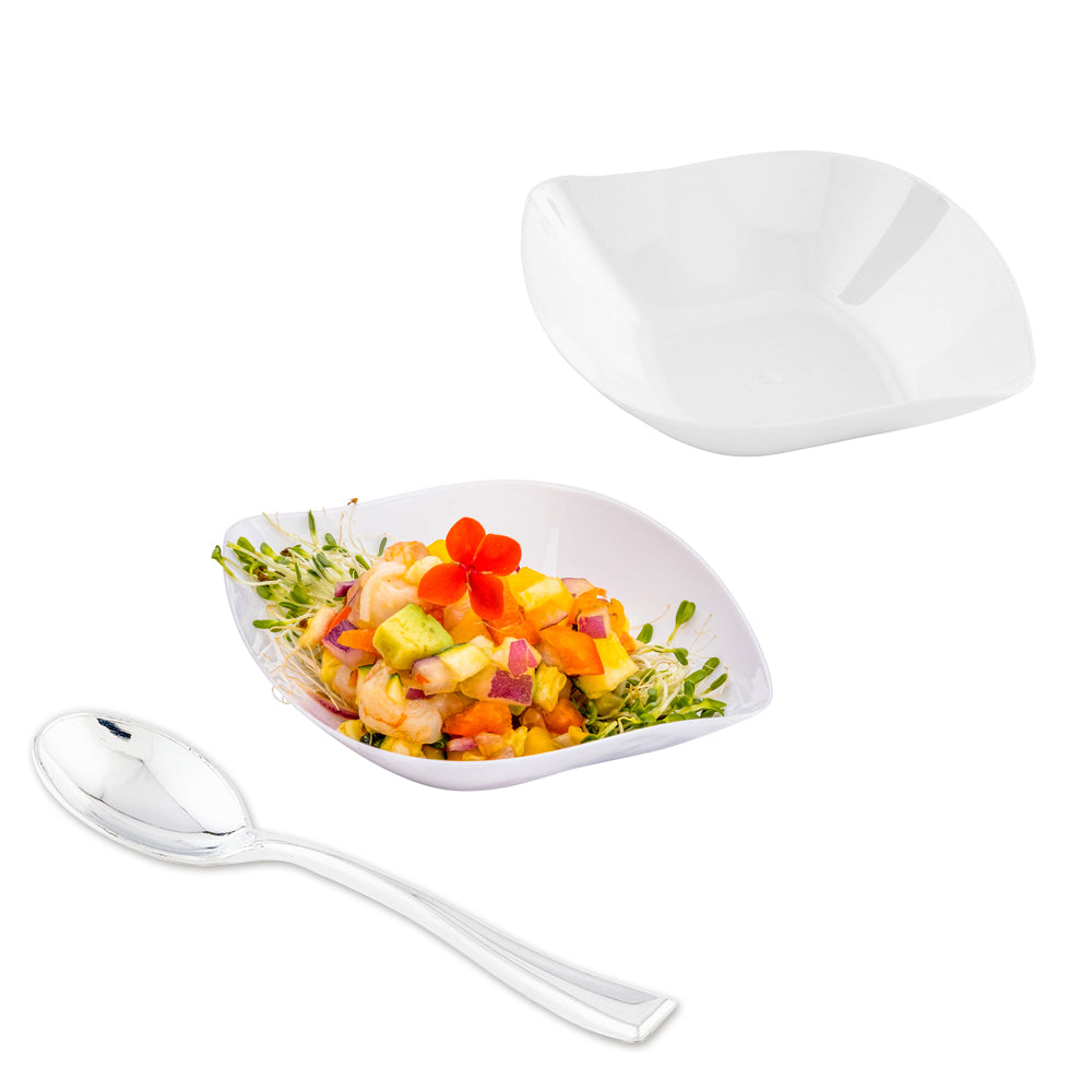 100-Pack White Plastic 3.5