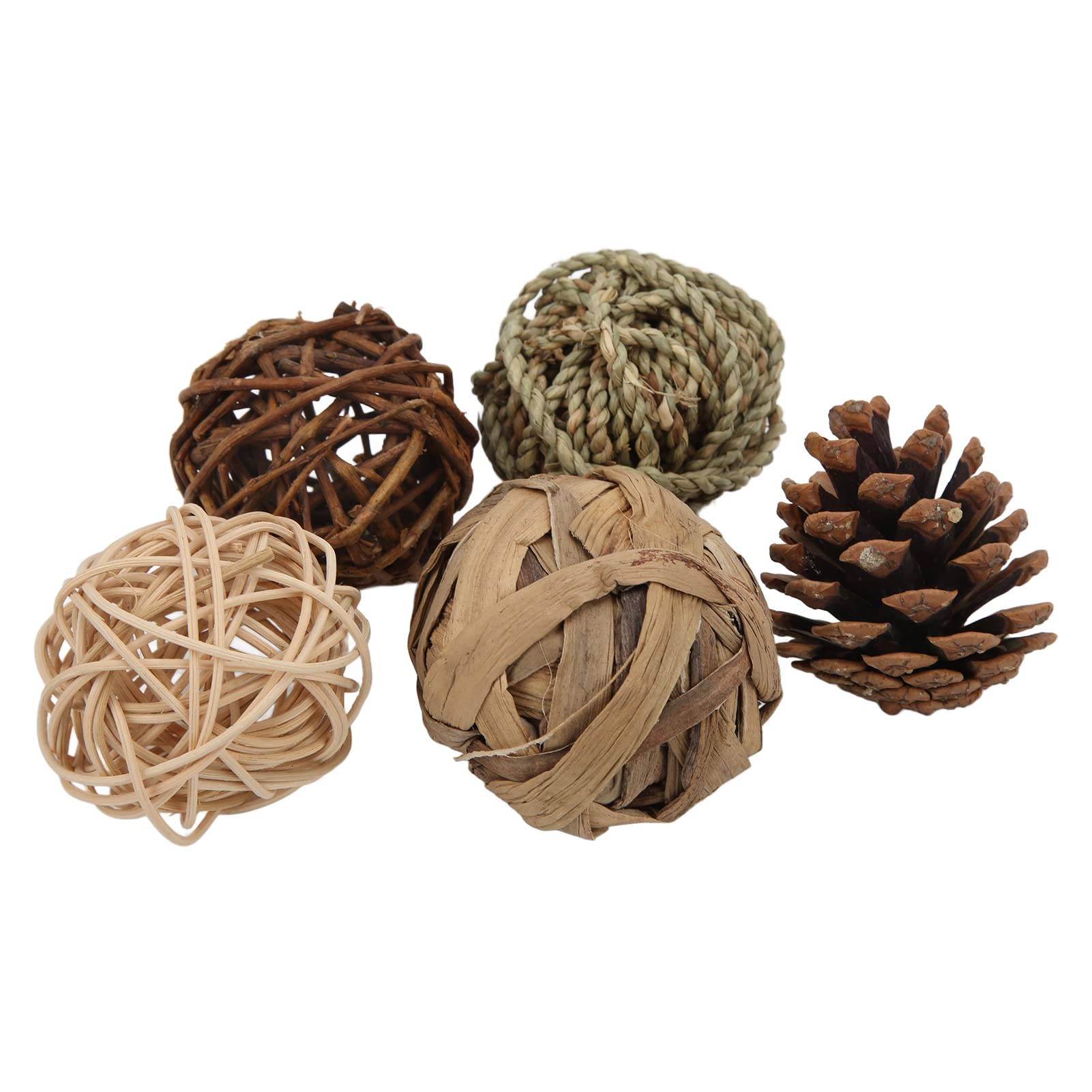 Durable Grass Ball Chew Toy for Small Pets - Safe Exercise & Teeth Cleaning Chew Ball - Perfect for Dogs, Cats, Rabbits & Small Animals - Indoor & Outdoor Playtime Fun