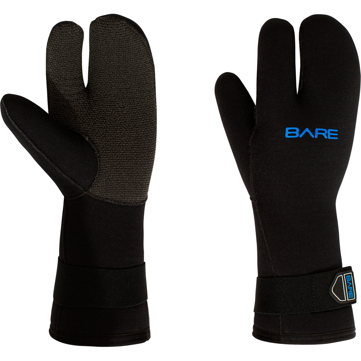Bare K Palm 3 Finger Mitt 7mm Neoprene Gloves for Cold Water Surfing, Kayaking & Diving - Warm & Flexible Hand Protection
