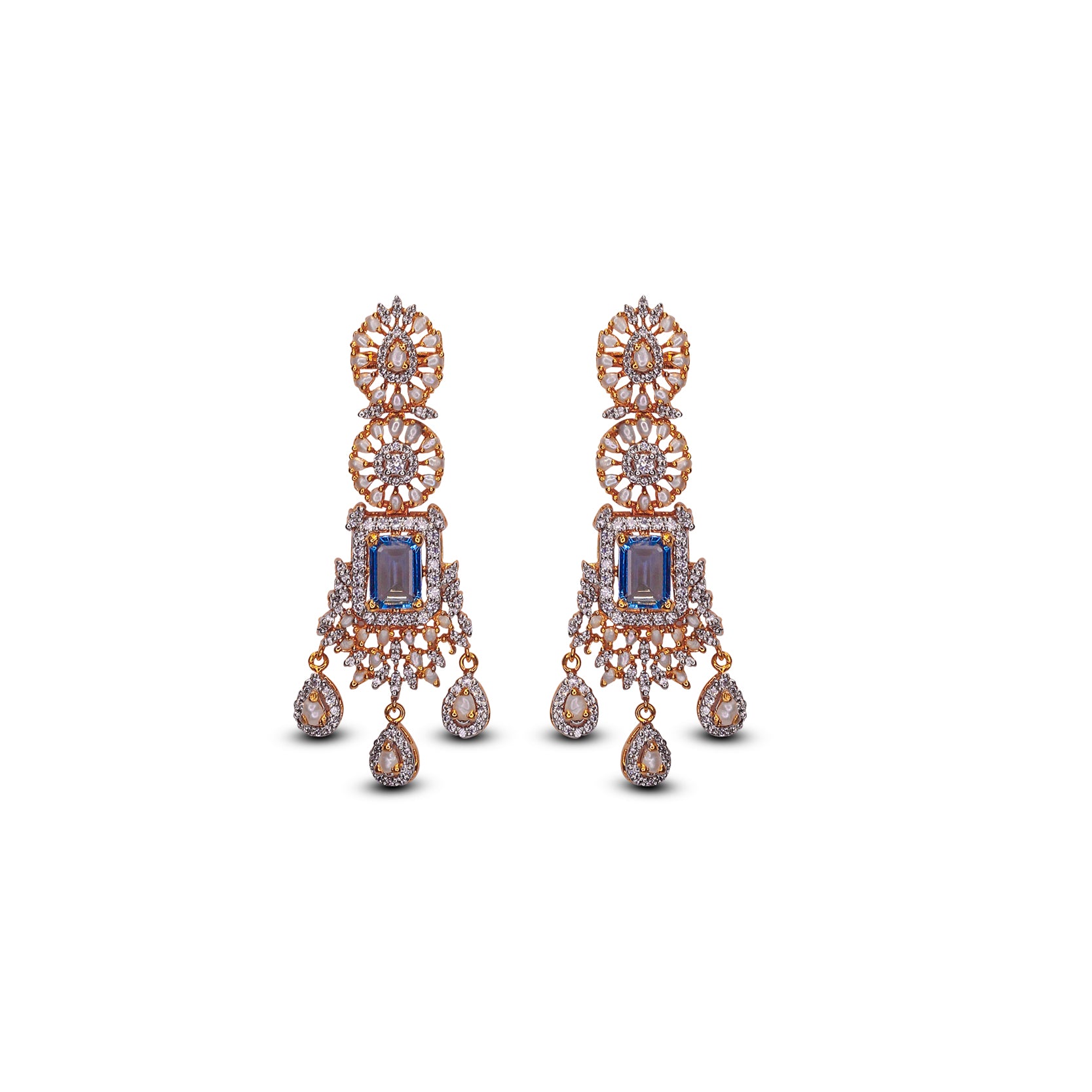 Elegant Gold Plated Earrings for Women - E1385 - Perfect for Parties, Weddings & Everyday Wear