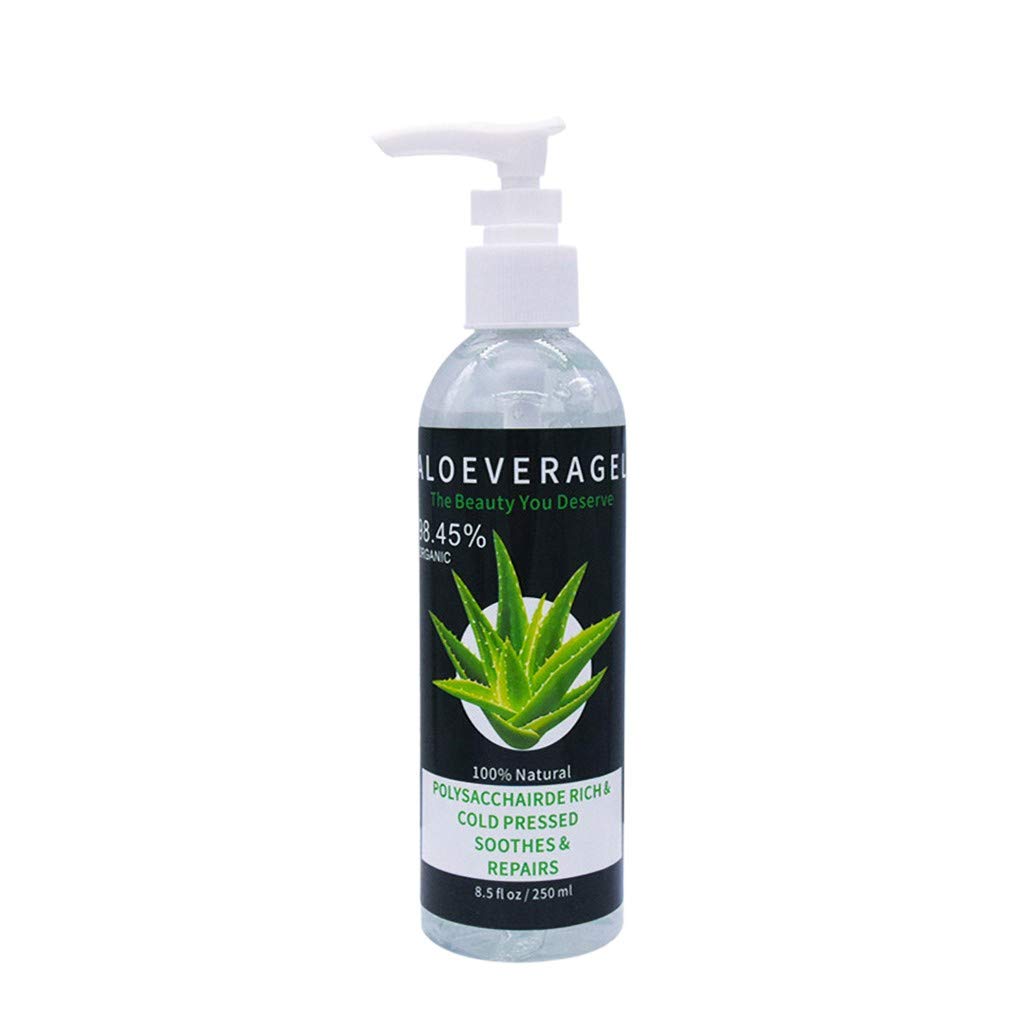 250ML Aloe Vera Facial Moisturizer Gel for Men - Hydrating Skin Care Toner & Face Lotion - Perfect for Daily Skincare Routine, Post-Shave Soothing, and Sunburn Relief