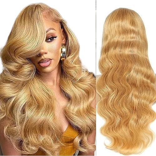 Xeparlo 20 Inch Honey Blonde Lace Front Wig - 13x4 Human Hair Wig with Pre-Plucked Baby Hair, HD Transparent Lace, 180% Density, Body Wave for Women | Perfect for Daily Wear, Cosplay, Parties & Special Occasions
