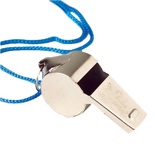 Vintage Metal Whistle with Lanyard - US Toy Co 1852 - Outdoor Sports & Safety