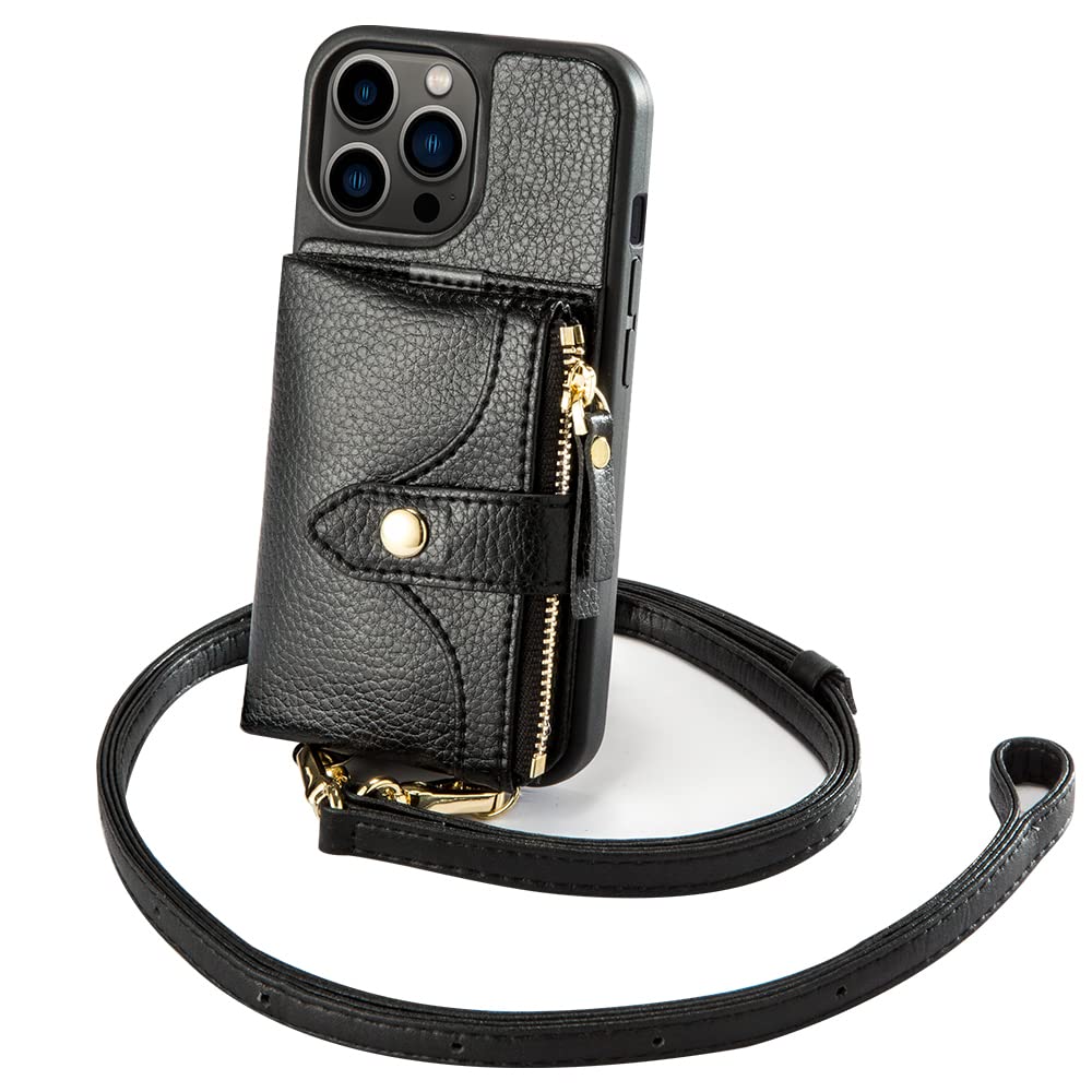 LAMEEKU Leather Wallet Case for iPhone 12 Pro Max (6.7