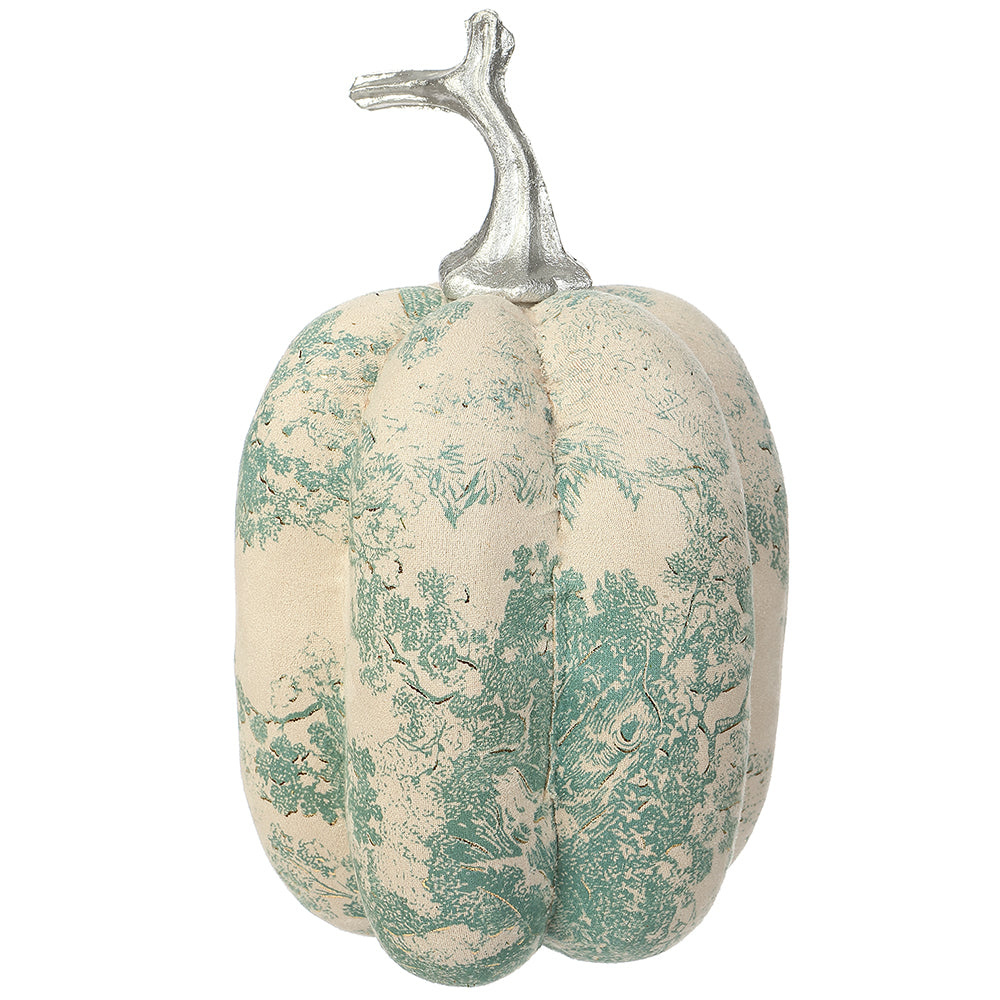 11Hx6.25W Artificial Pumpkin Decor - Set of 8 Cream & Green Fall Pumpkins for Home, Porch, and Thanksgiving Decorations