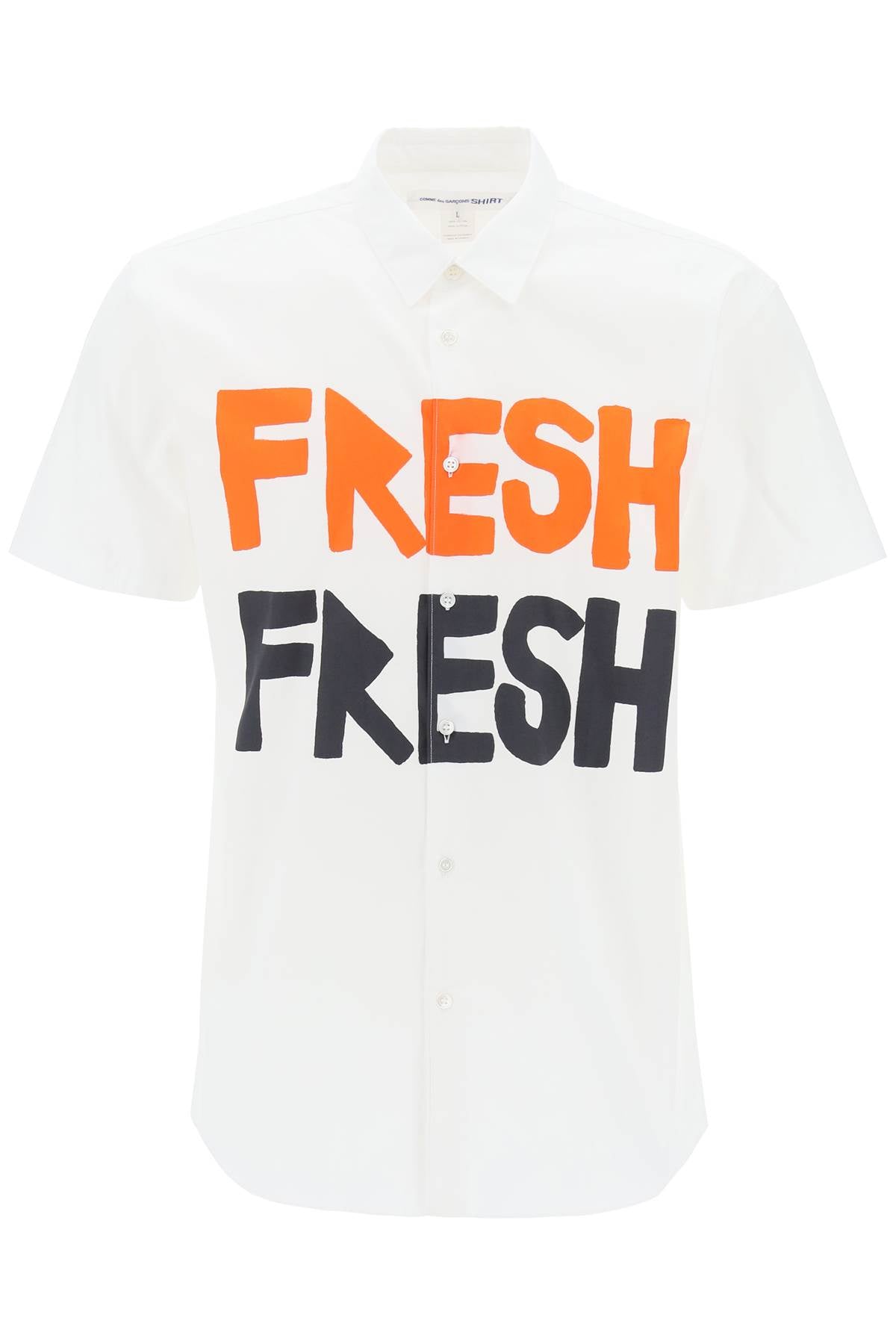 Comme Des Garcons Shirt - Fresh Print Poplin Shirt for Men & Women | Stylish Casual Wear for Everyday Outfits & Office Fashion