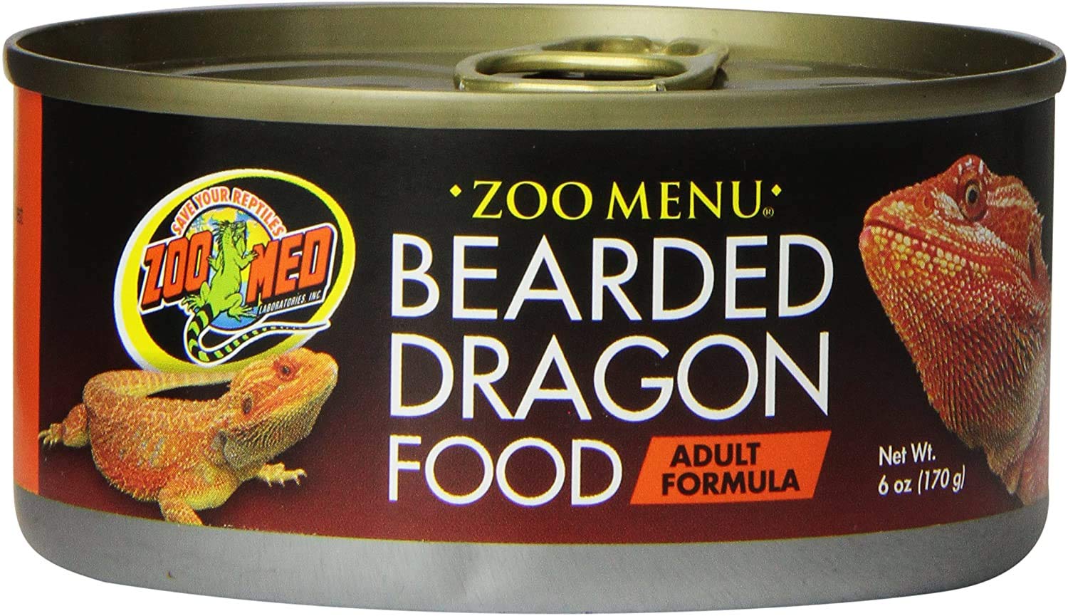Zoo Med Natural Bearded Dragon Adult Food - 6 oz Canned Reptile Diet (Pack of 12) - Premium Nutrition for Bearded Dragons, Lizards & Reptiles - Ideal for Daily Feeding & Supplementation