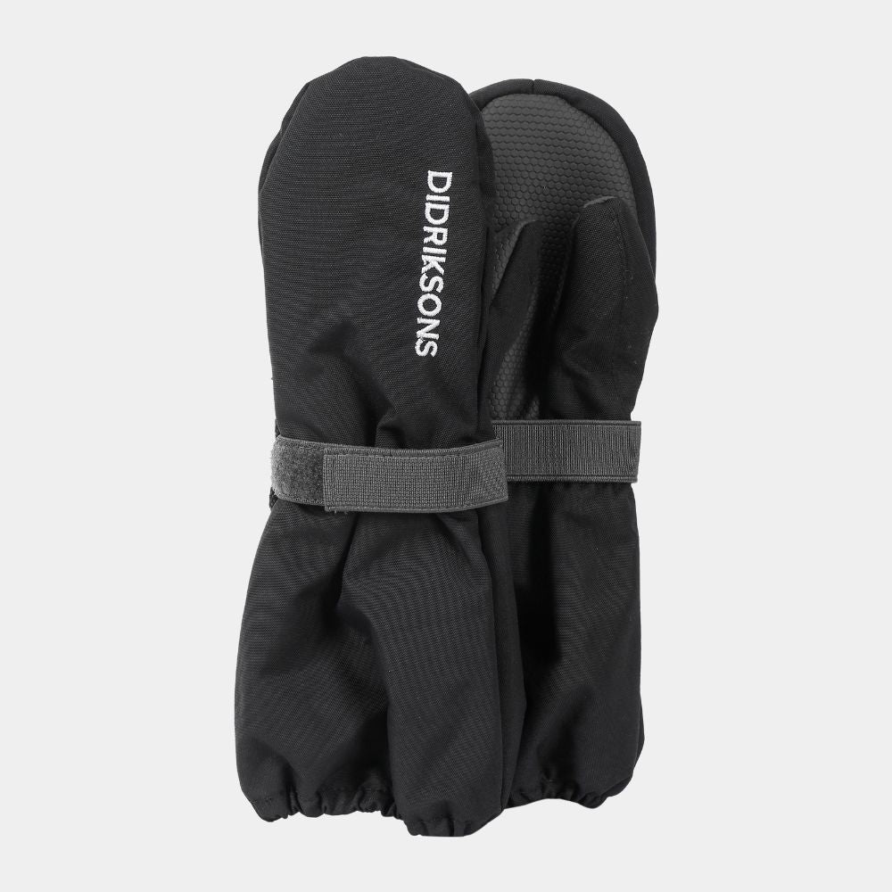 Didriksons Biggles Kids Ski Mittens - Waterproof Winter Gloves for Boys & Girls, Warm Insulated Snow Mittens for Skiing, Snowboarding & Outdoor Activities (Black)
